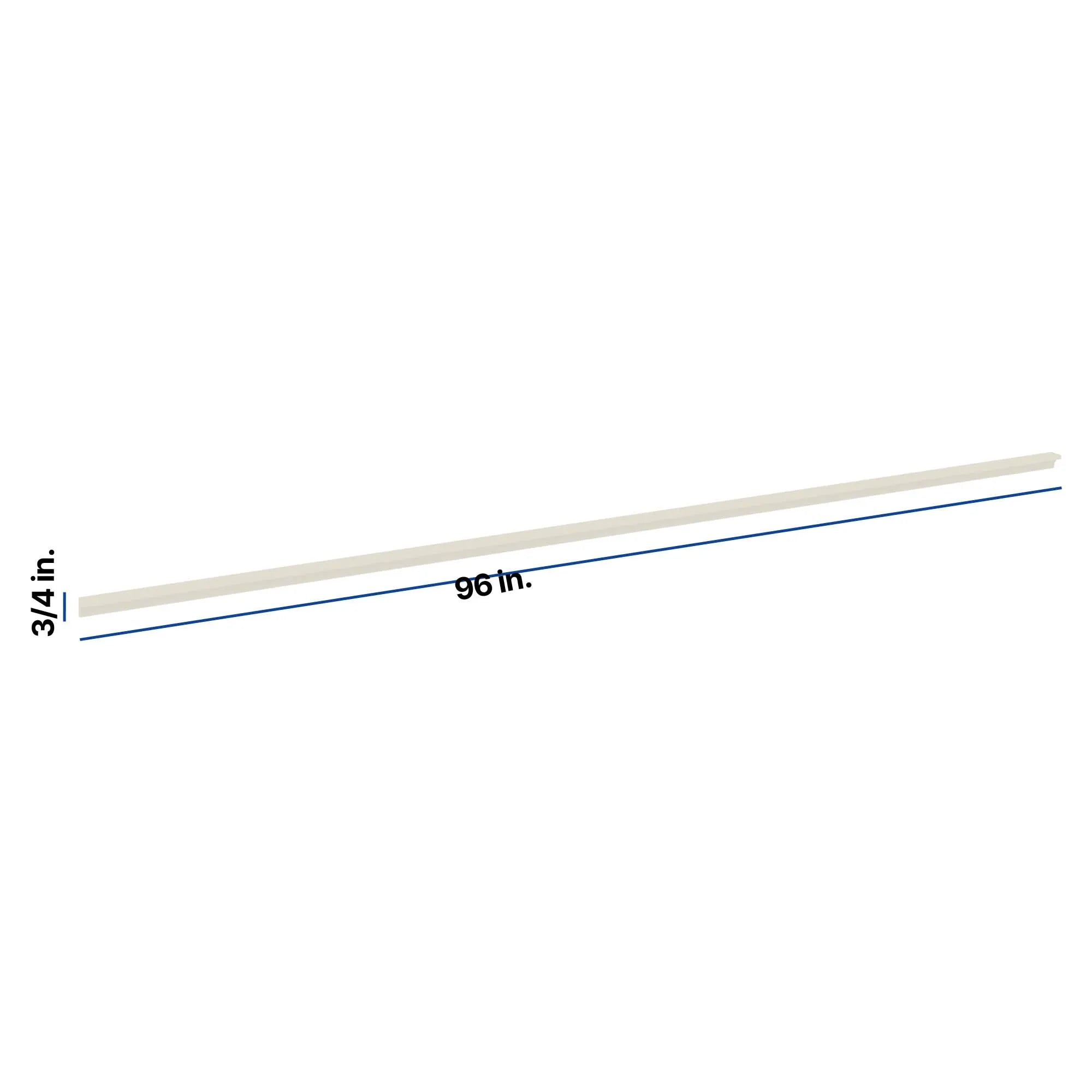 Modernform Cabinet Slim Dove White 96" W X 3/4" H X 3/4" D Bottom Cove Molding