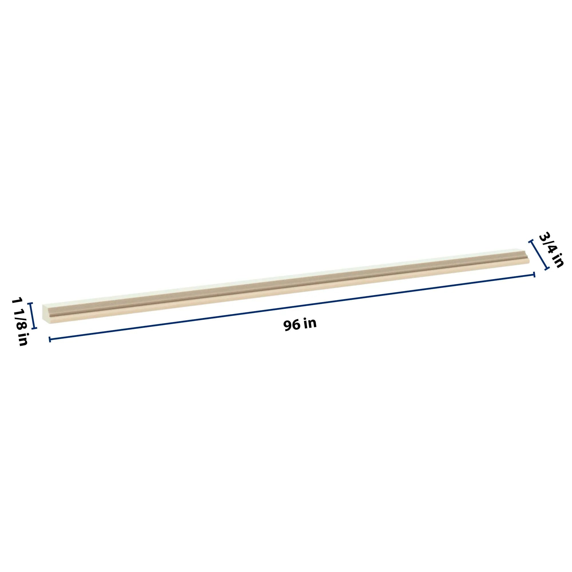 J&K Creme Glazed A7 96" W Chair Rail Molding