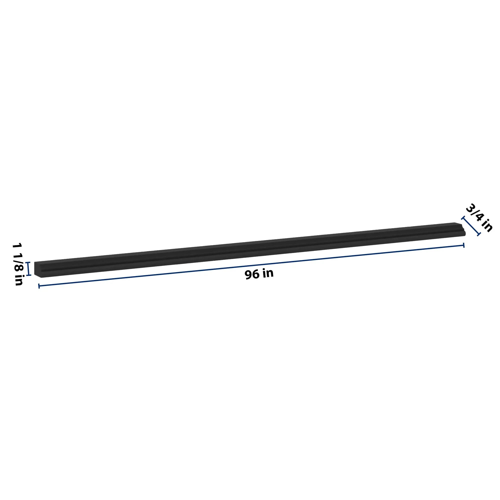 J&K Charcoal E2 96" W Chair Rail Molding