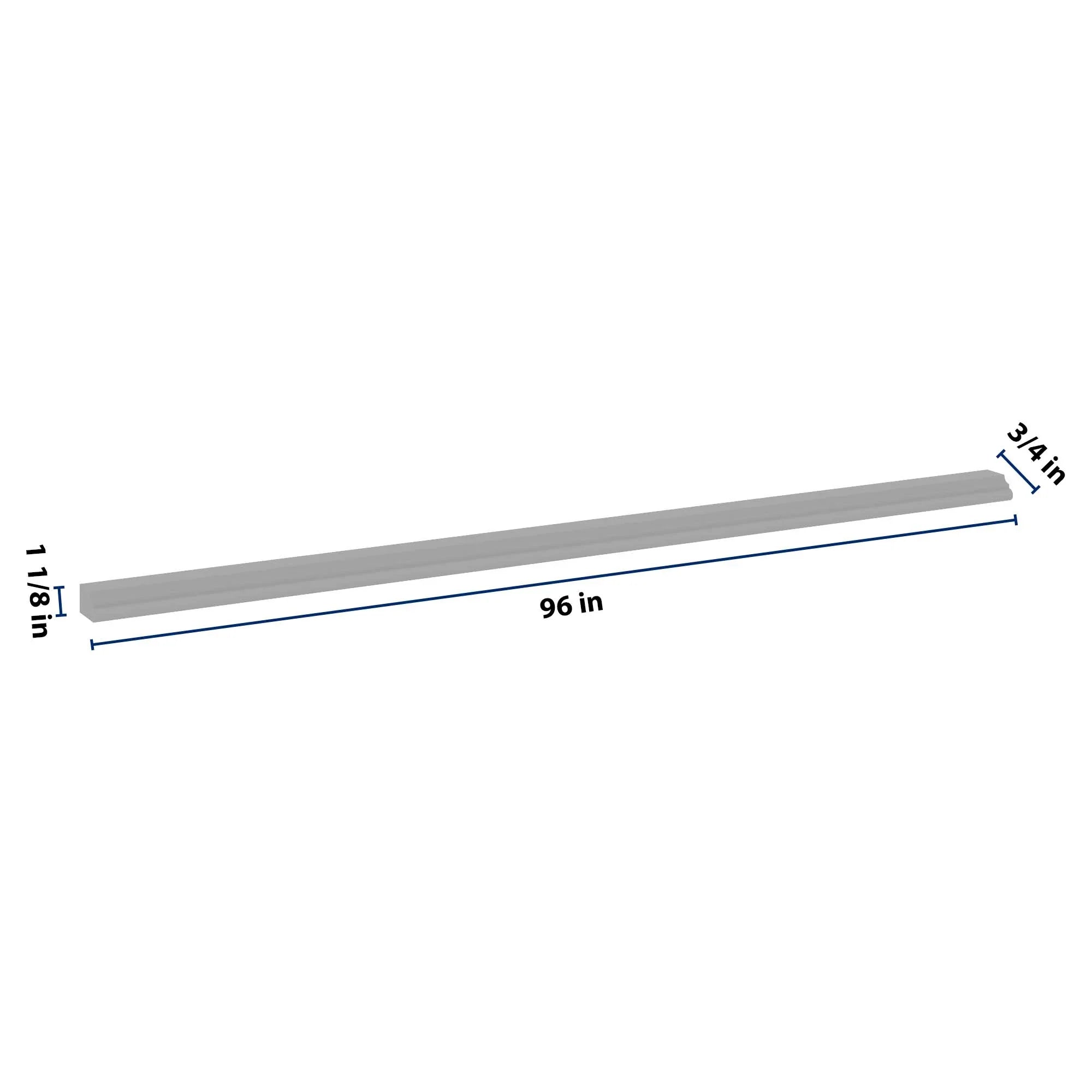 J&K Castle Grey S5 96" W Chair Rail Molding