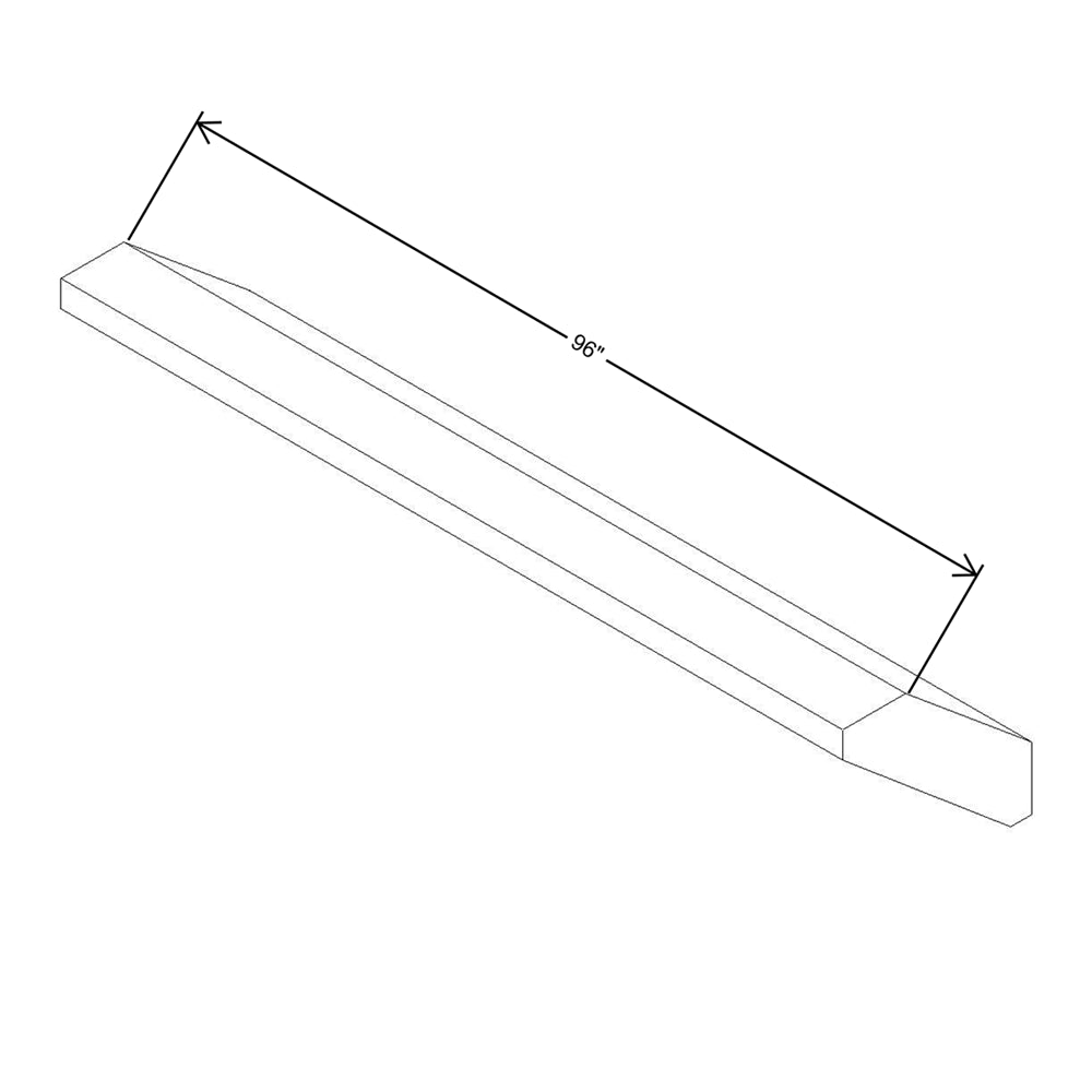 CNC Concord Elegant Smoky Grey 96" W X 2" H X 2" D Shaker Crown Molding