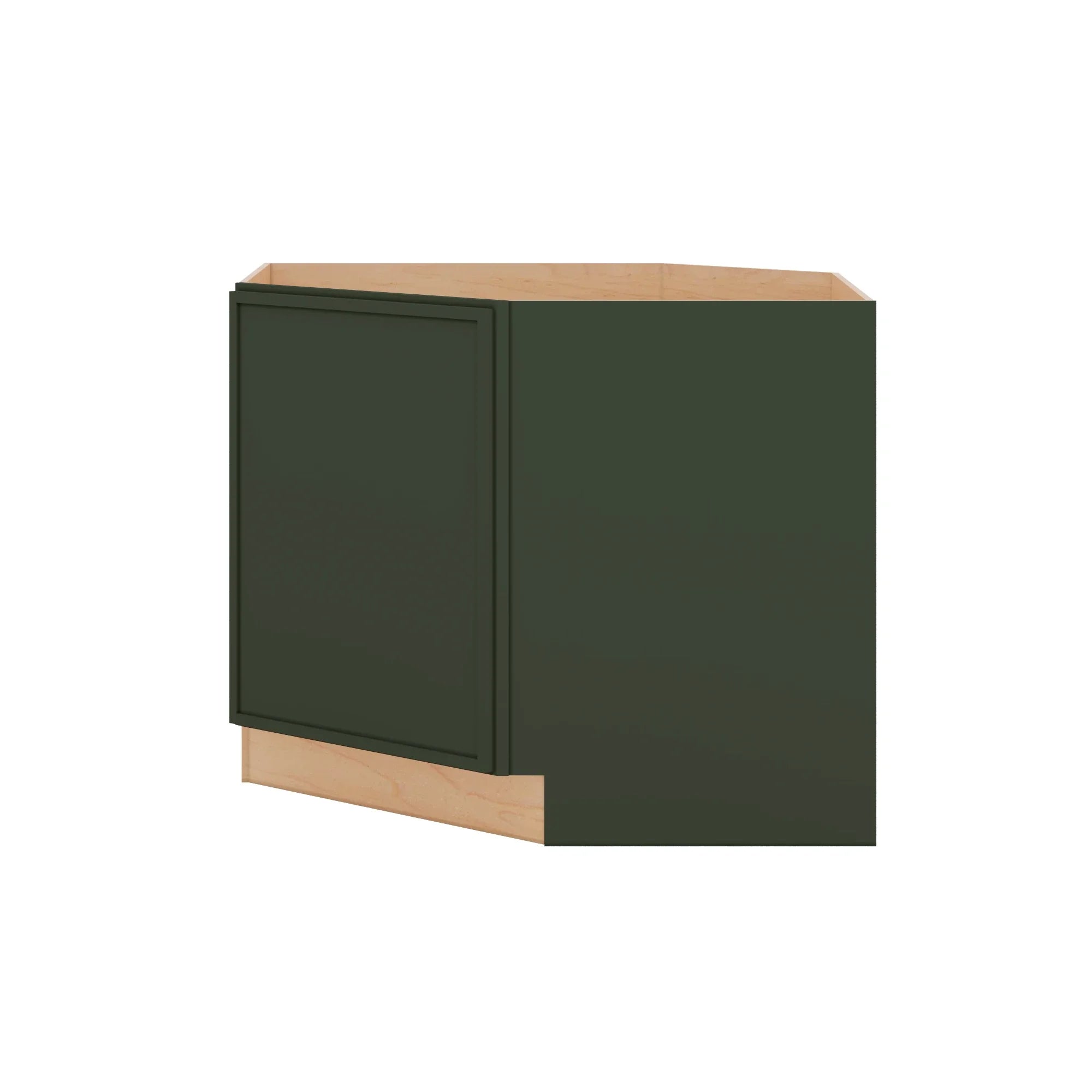Modernform Cabinet Slim Sage Green 42" W X 34 1/2" H X 24" D Diagonal Corner Sink Base Cabinet