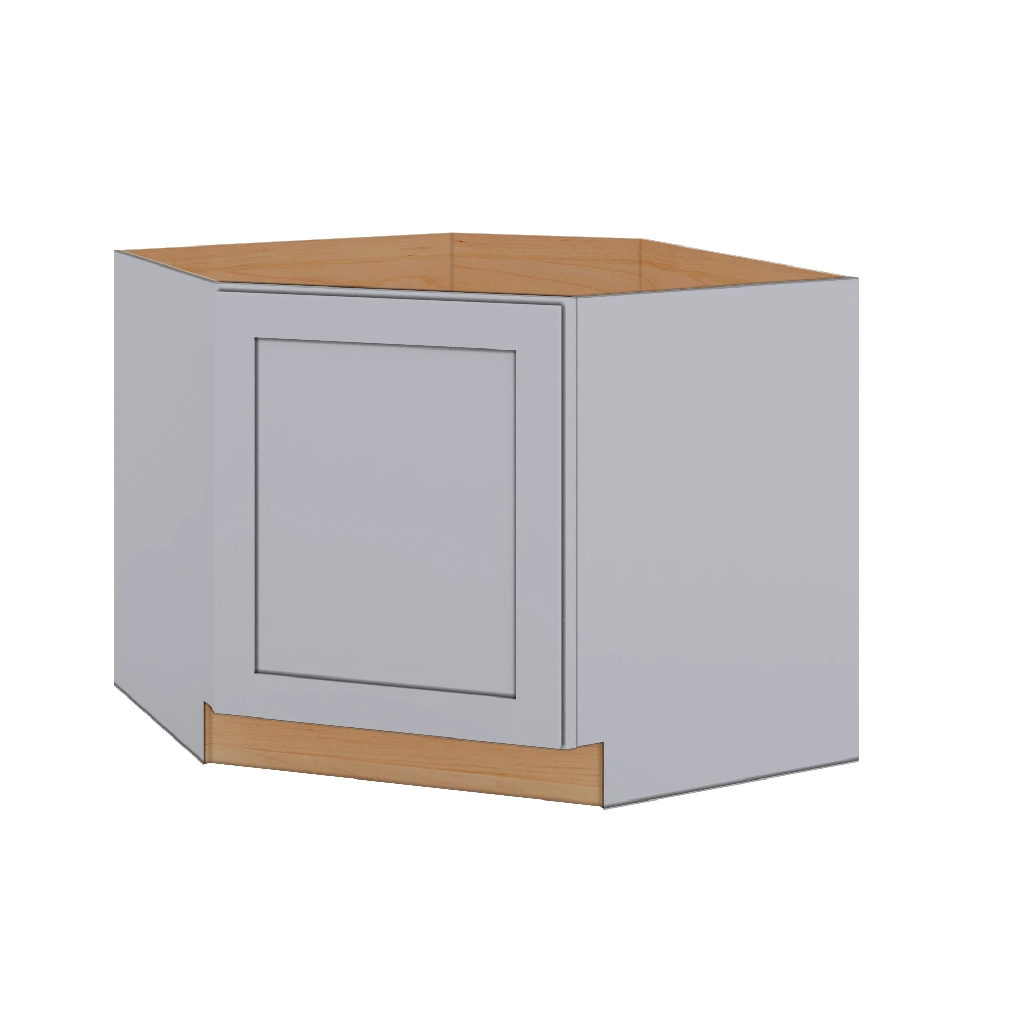 Modernform Cabinet Grey Shaker 42" W X 34 1/2" H X 24" D Diagonal Corner Sink Base Cabinet