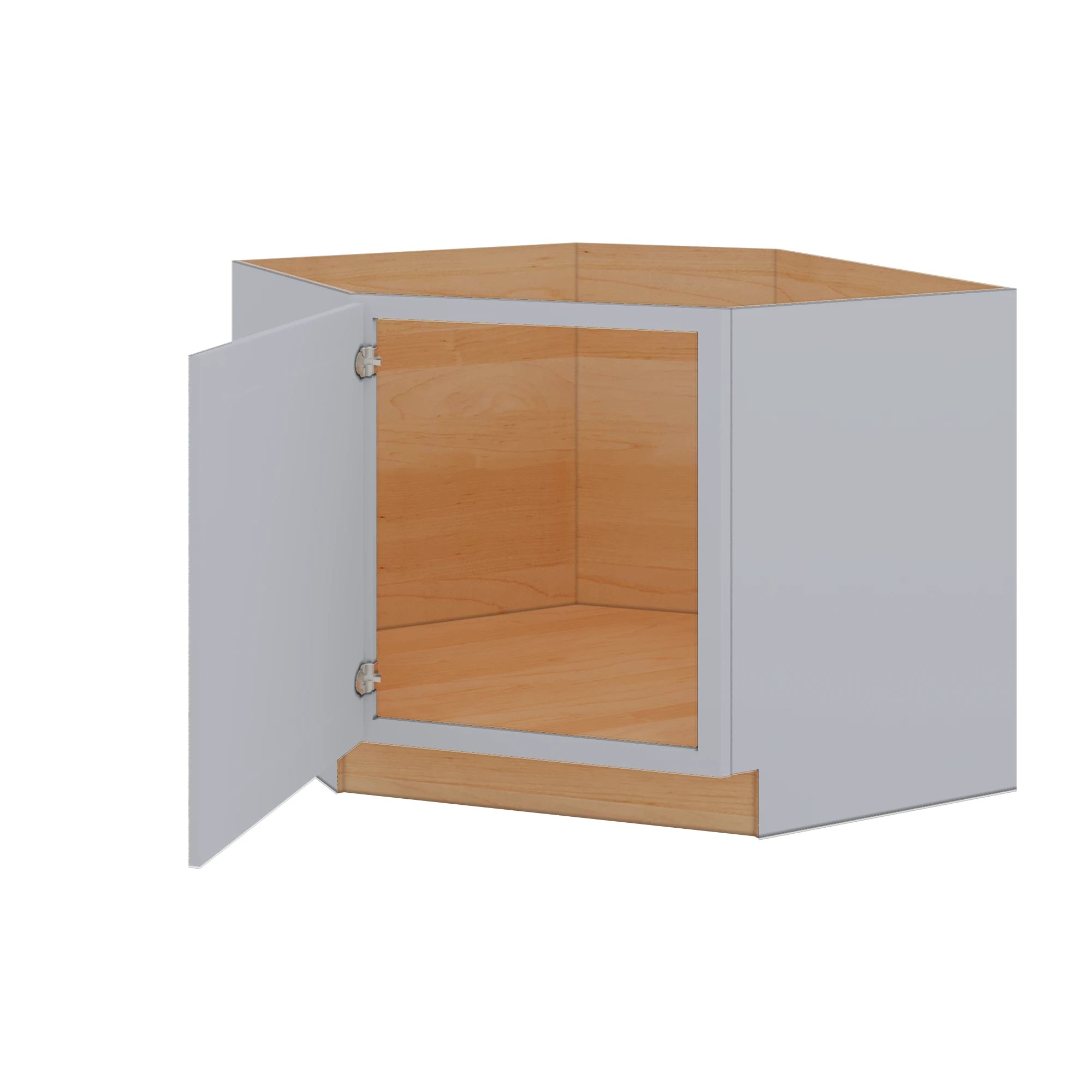 Modernform Cabinet Grey Shaker 42" W X 34 1/2" H X 24" D Diagonal Corner Sink Base Cabinet