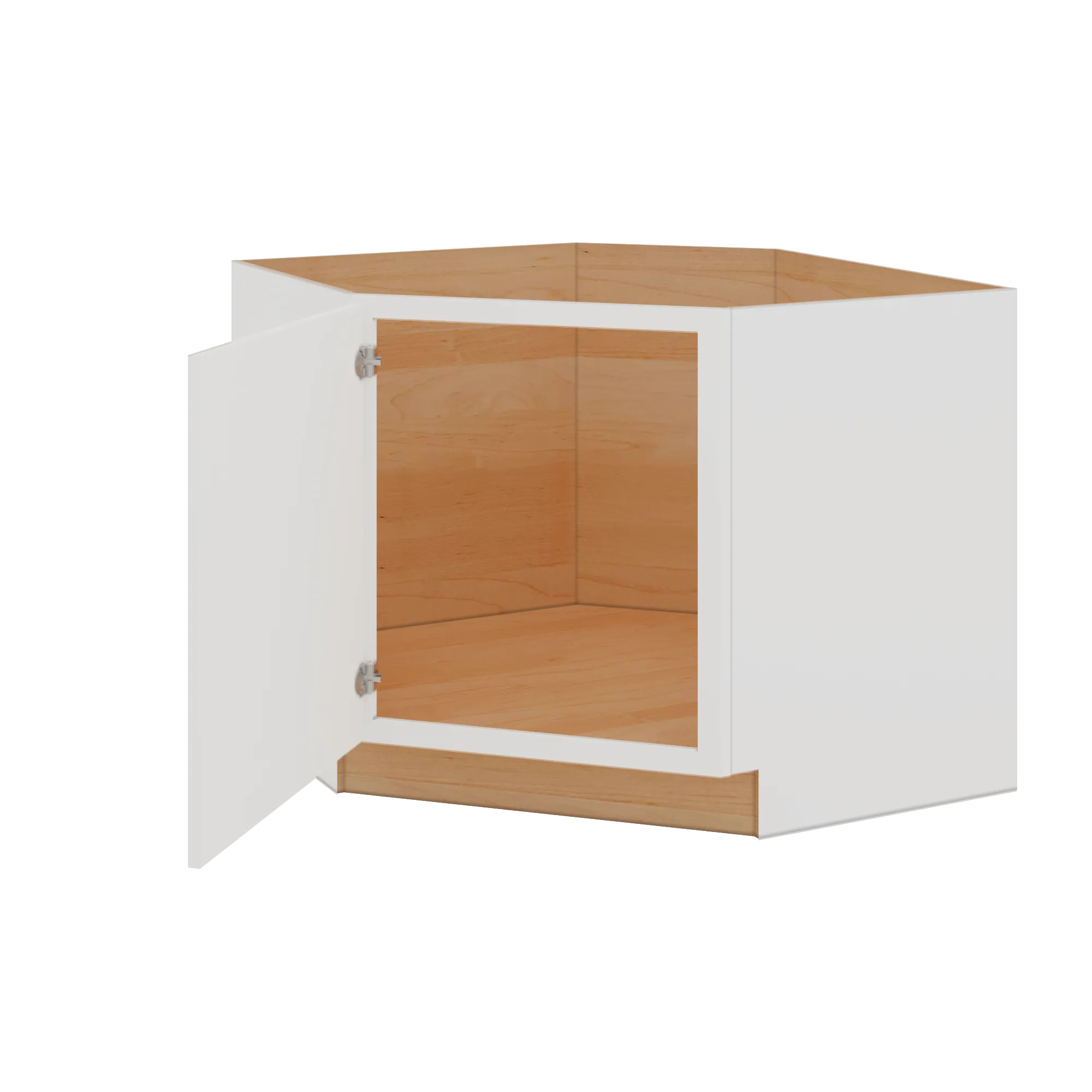 Modernform Cabinet White Shaker 42" W X 34 1/2" H X 24" D Diagonal Corner Sink Base Cabinet