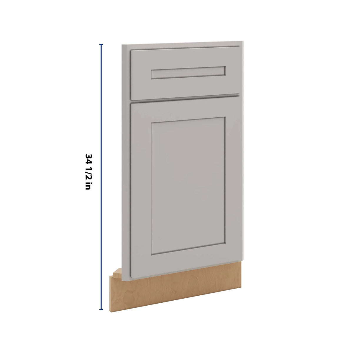 CNC Luxor 5-Piece Misty Grey 36" W Diagonal Corner Sink Front