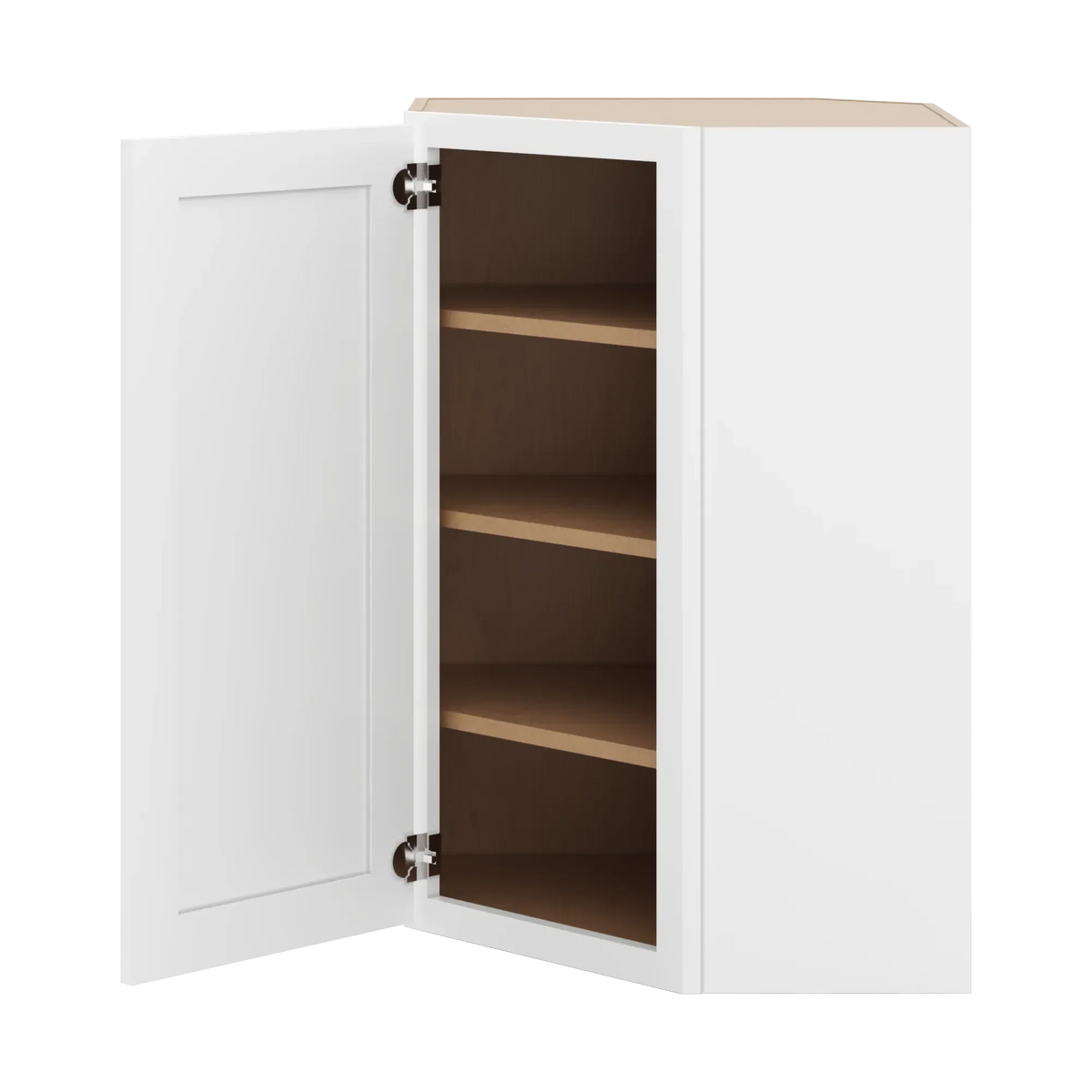 cnc luxor white 24 w x 36 h diagonal corner wall cabinet