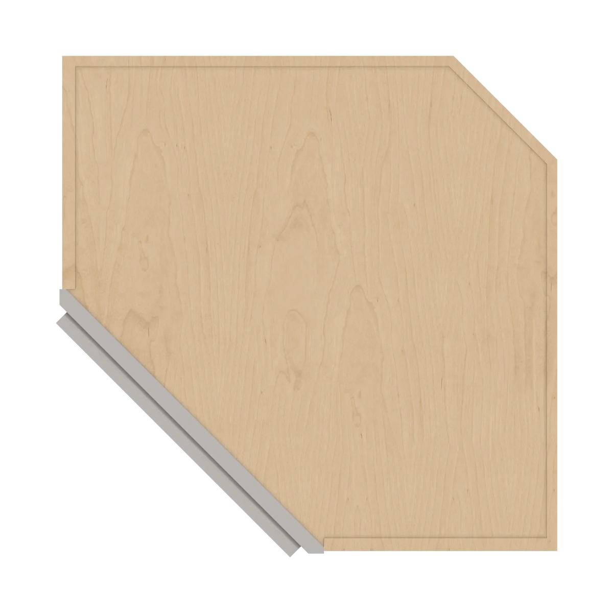 cnc luxor 5 piece misty grey 24 w x 42 h diagonal corner wall cabinet