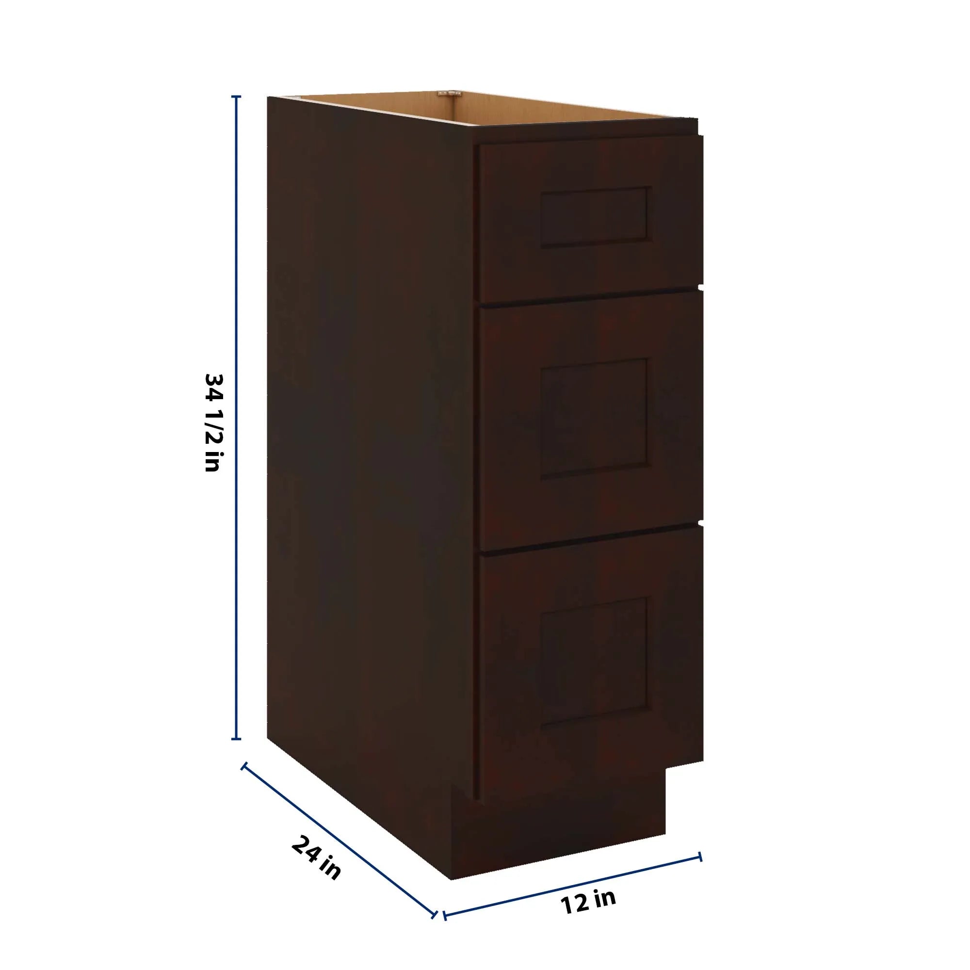 J&K Java Coffee S1 Base w/3 Drawers - 12" W