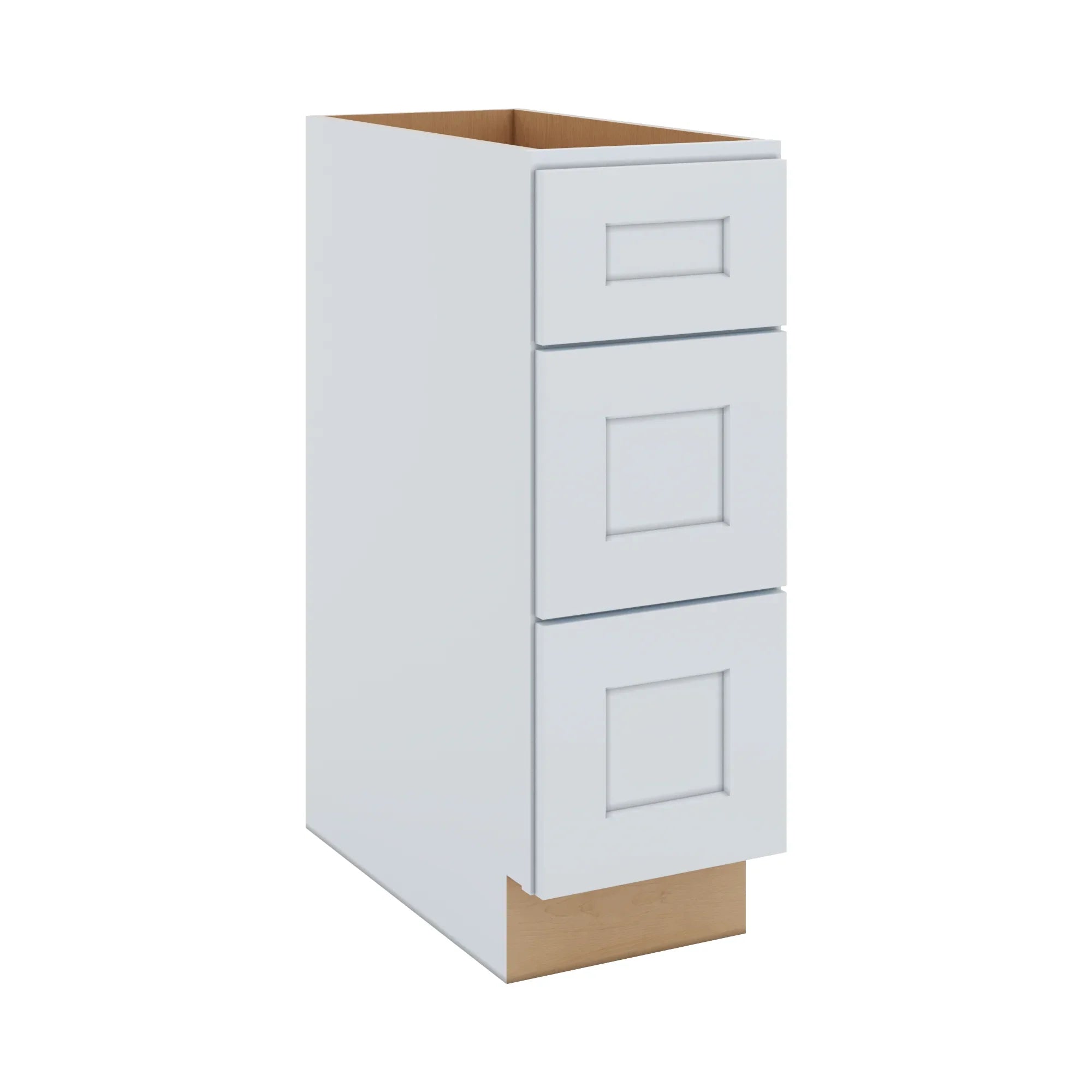 J&K White Shaker S8 Base w/3 Drawers - 12" W
