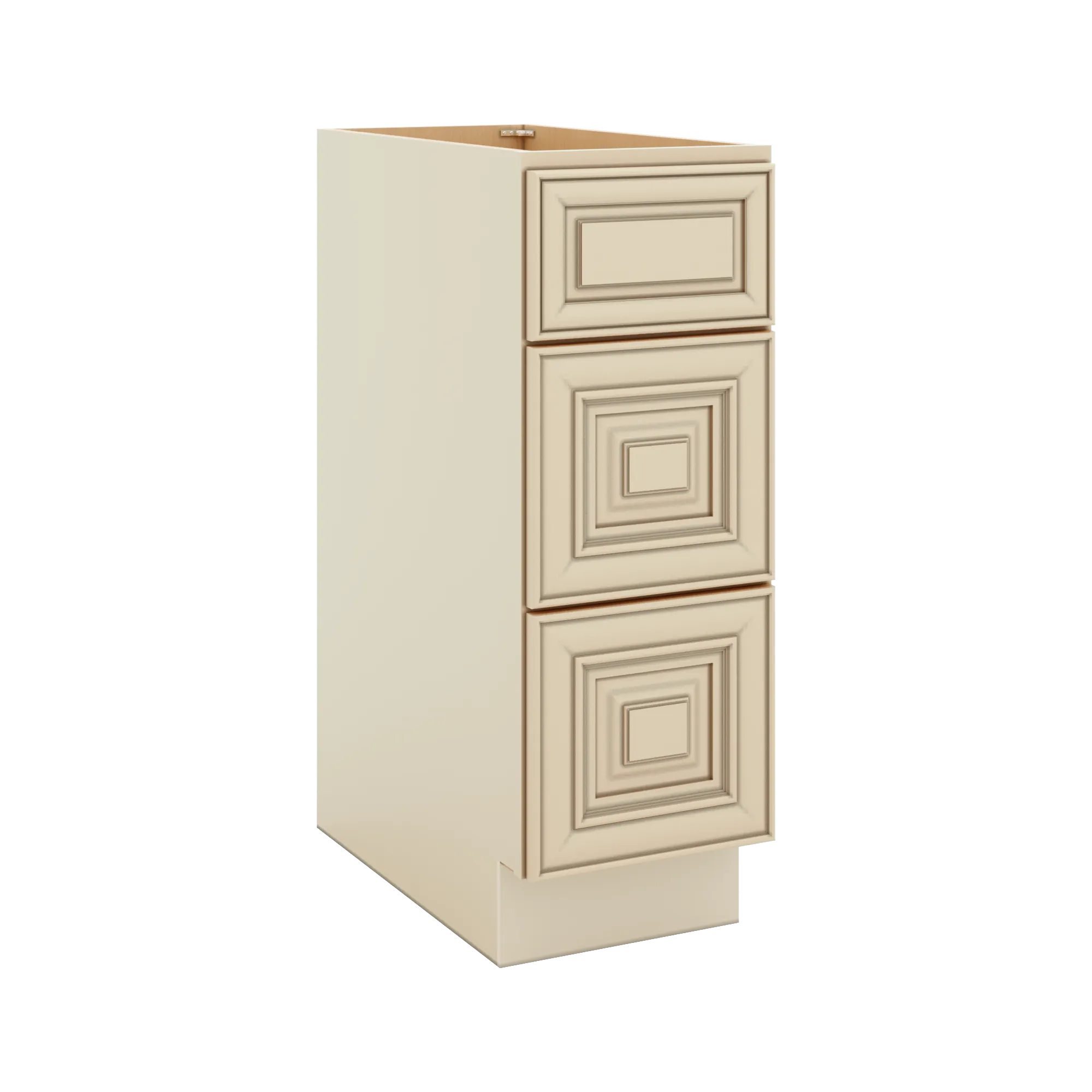 J&K Creme Glazed A7 Base w/3 Drawers - 12" W