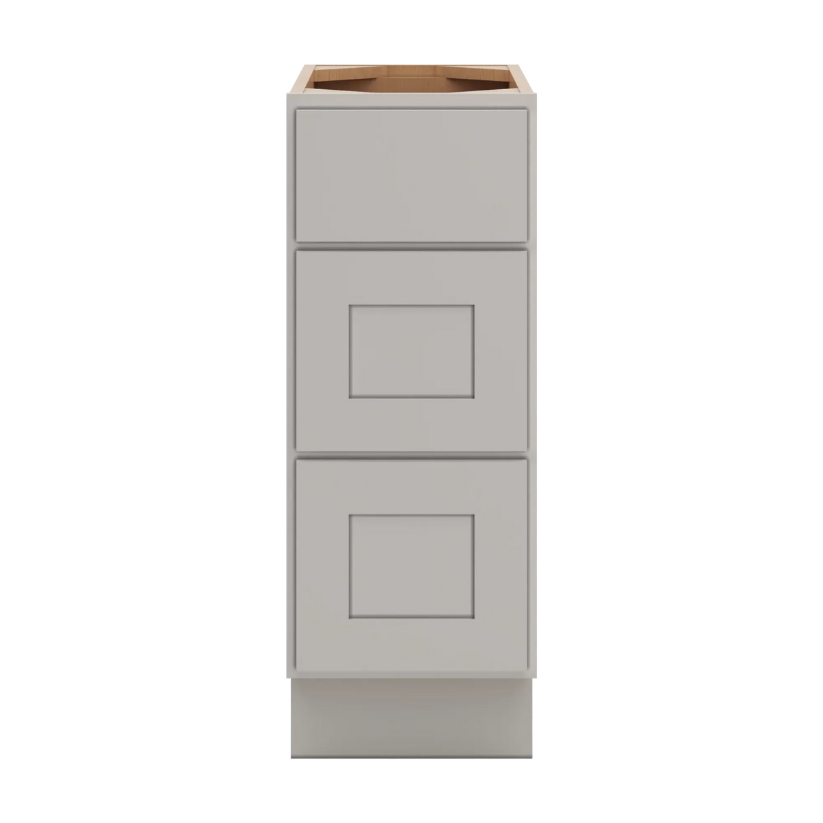 cnc luxor misty grey 12 w x 32 1 2 h 3 drawer base cabinet