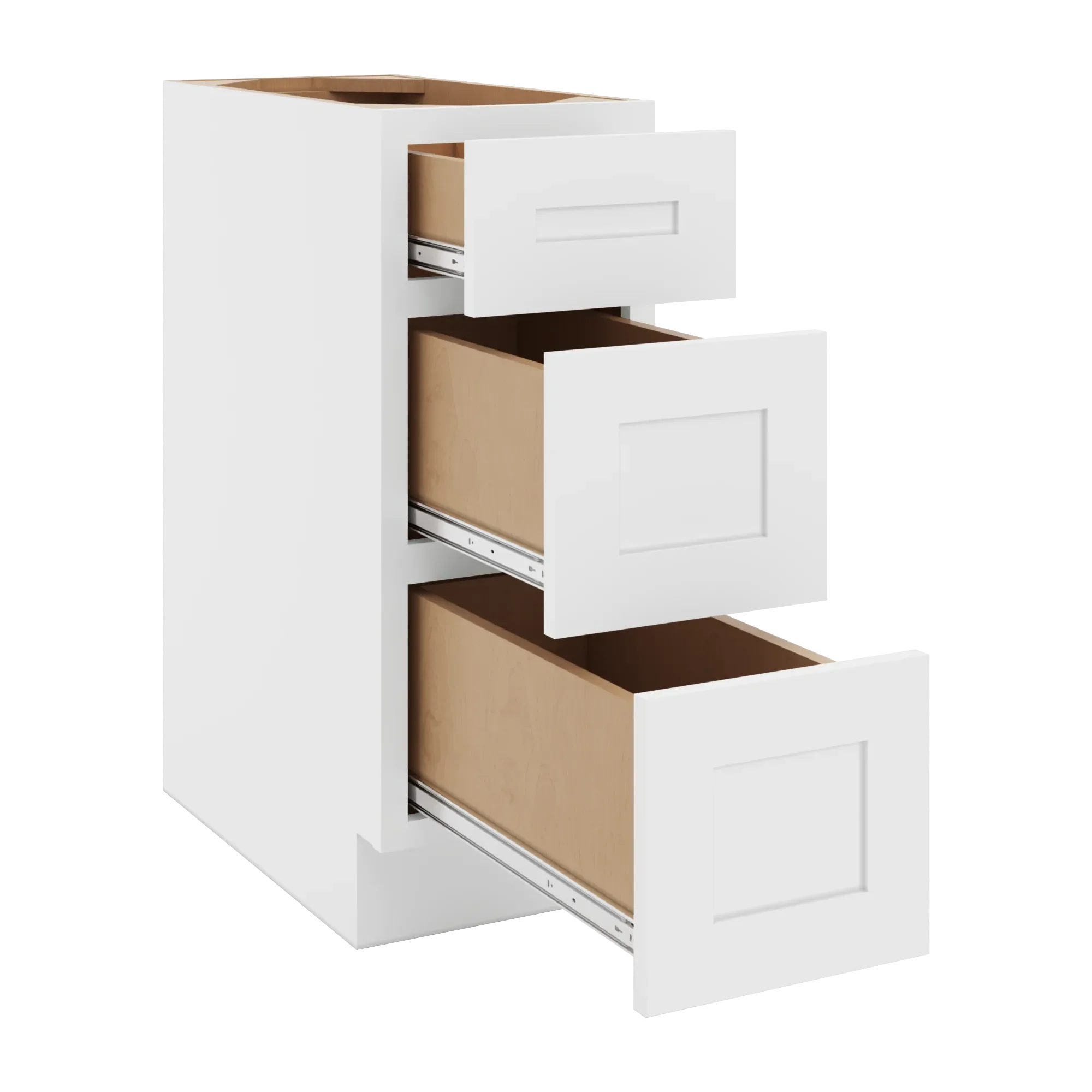 cnc luxor 5 piece white 12 w x 32 1 2 h 3 drawer base cabinet