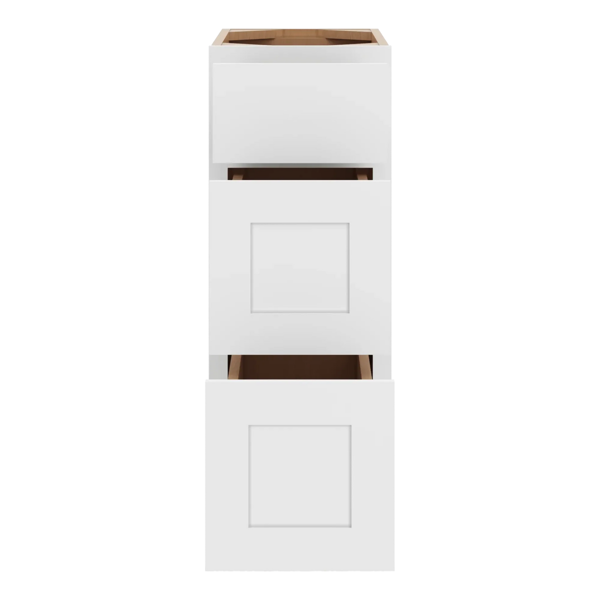 cnc luxor white 12 w 3 drawer base cabinet