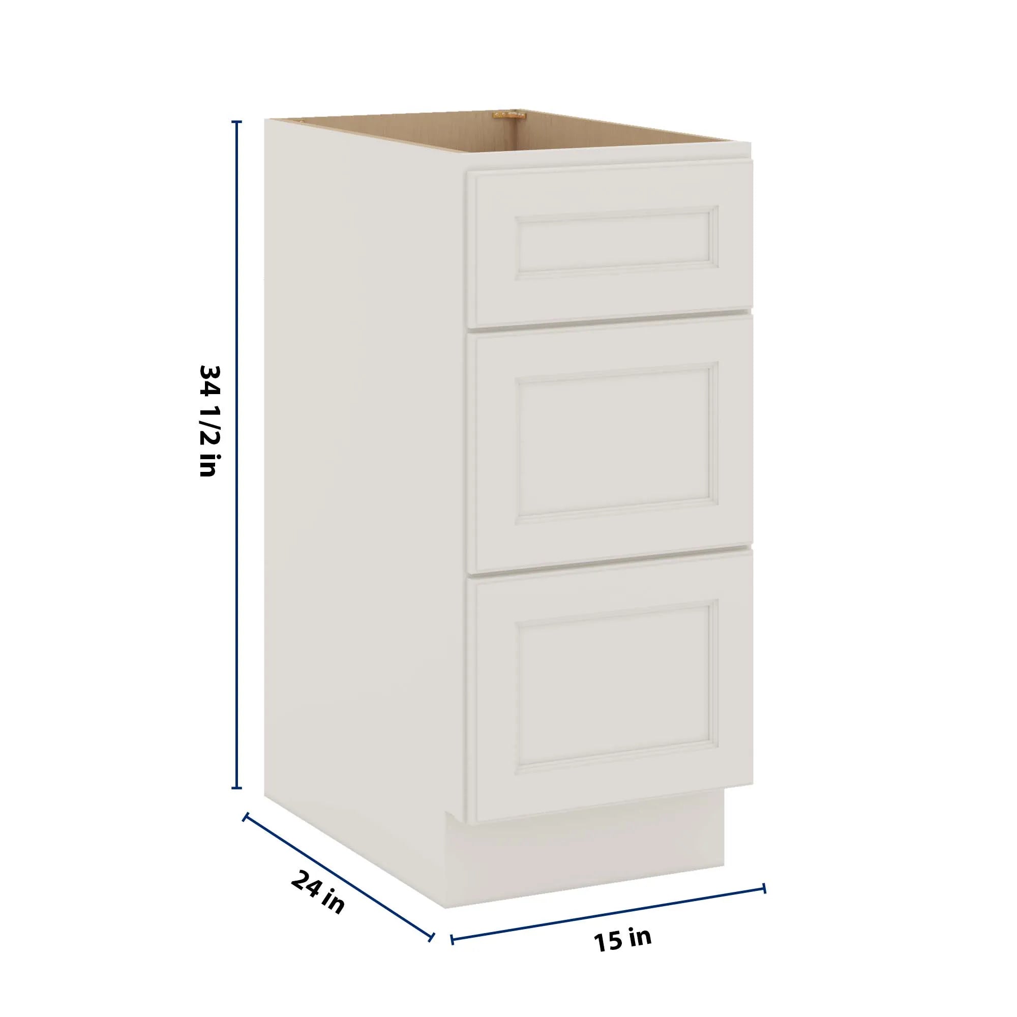 J&K Dove E1 Base w/3 Drawers - 15" W
