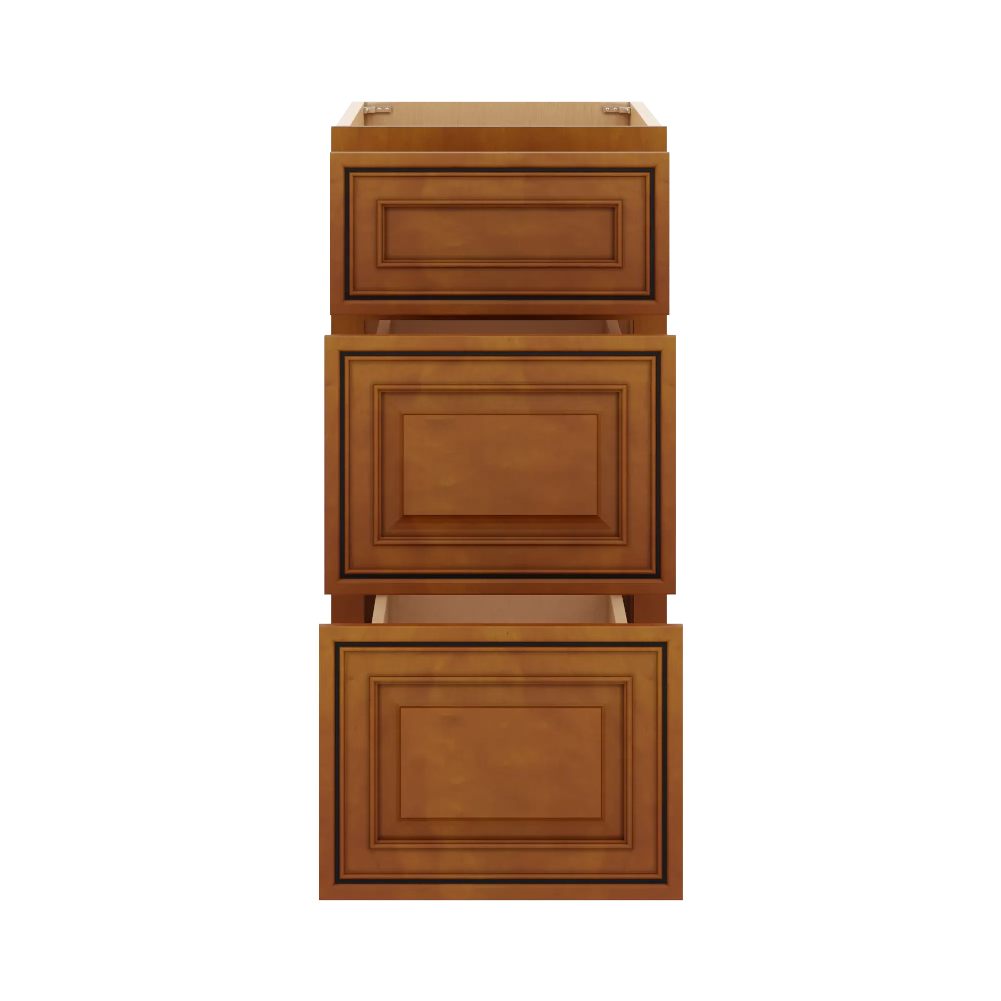 j k mocha glazed k10 base w 3 drawers 15 w