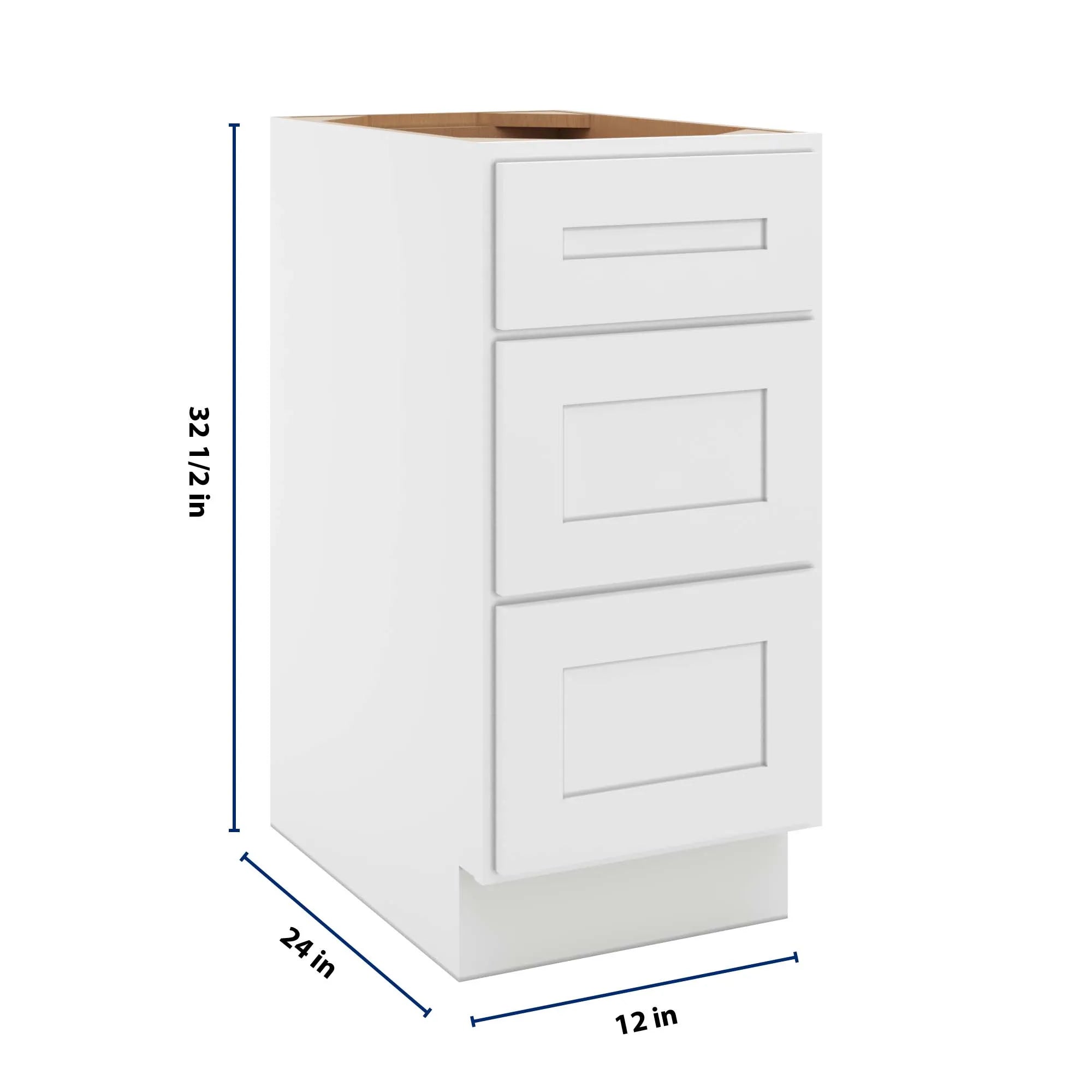 cnc luxor 5 piece white 15 w x 32 1 2 h 3 draw x 32 1 2 her base cabinet