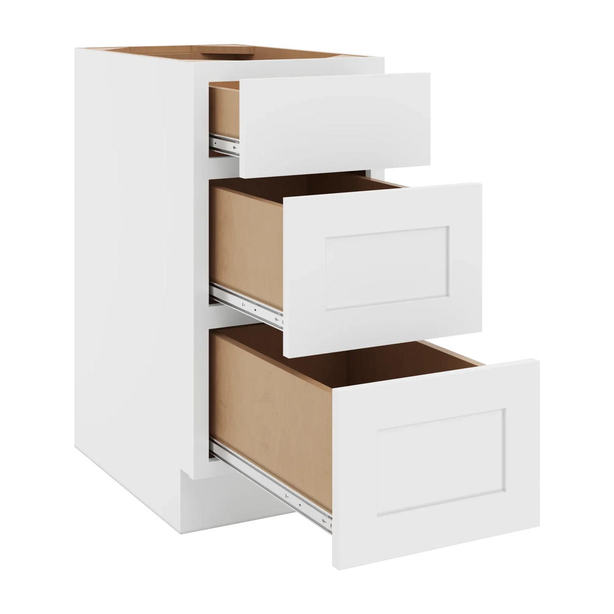 cnc luxor white 15 w x 32 1 2 h 3 drawer base cabinet