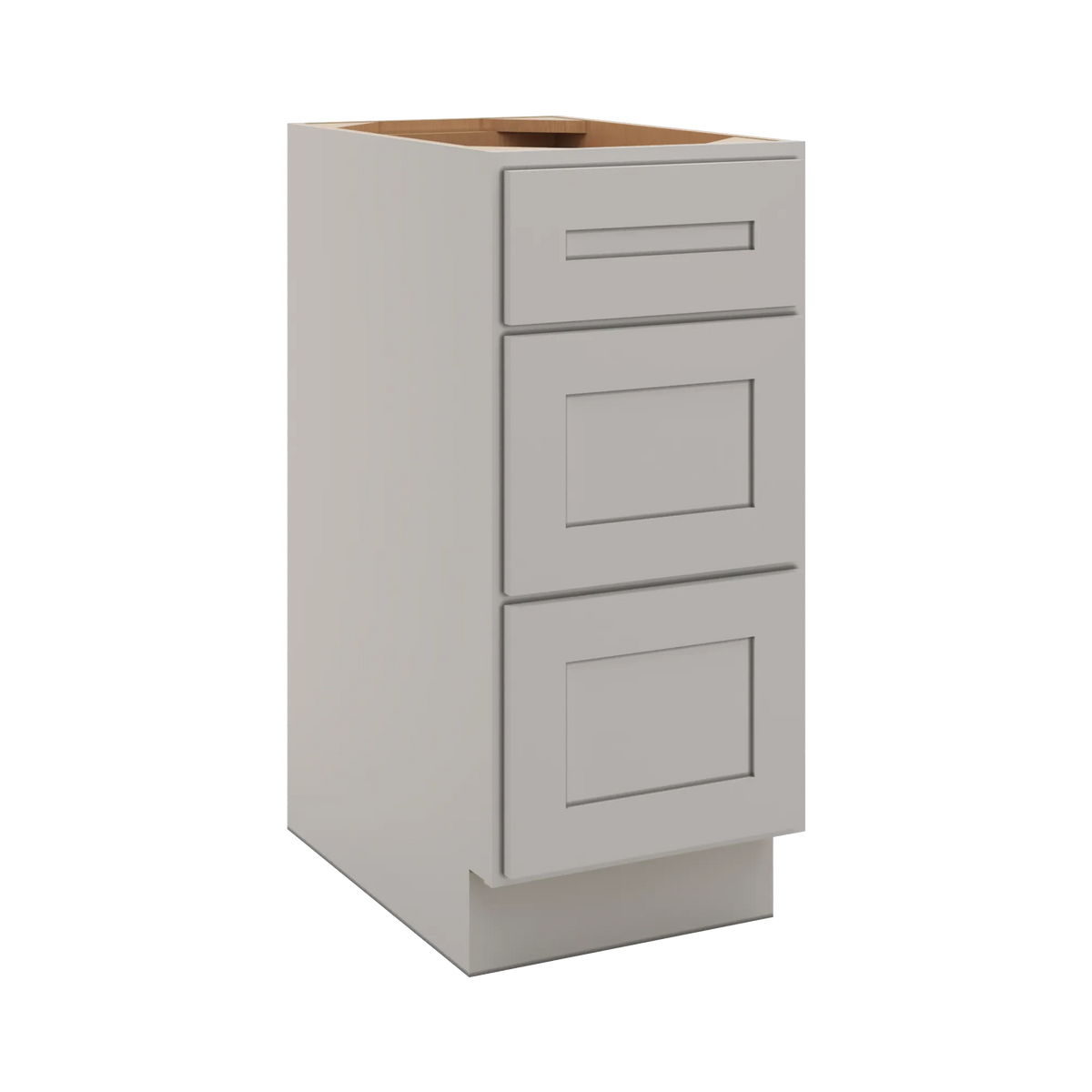 CNC Luxor 5-Piece Misty Grey 15" W 3 Drawer Base Cabinet