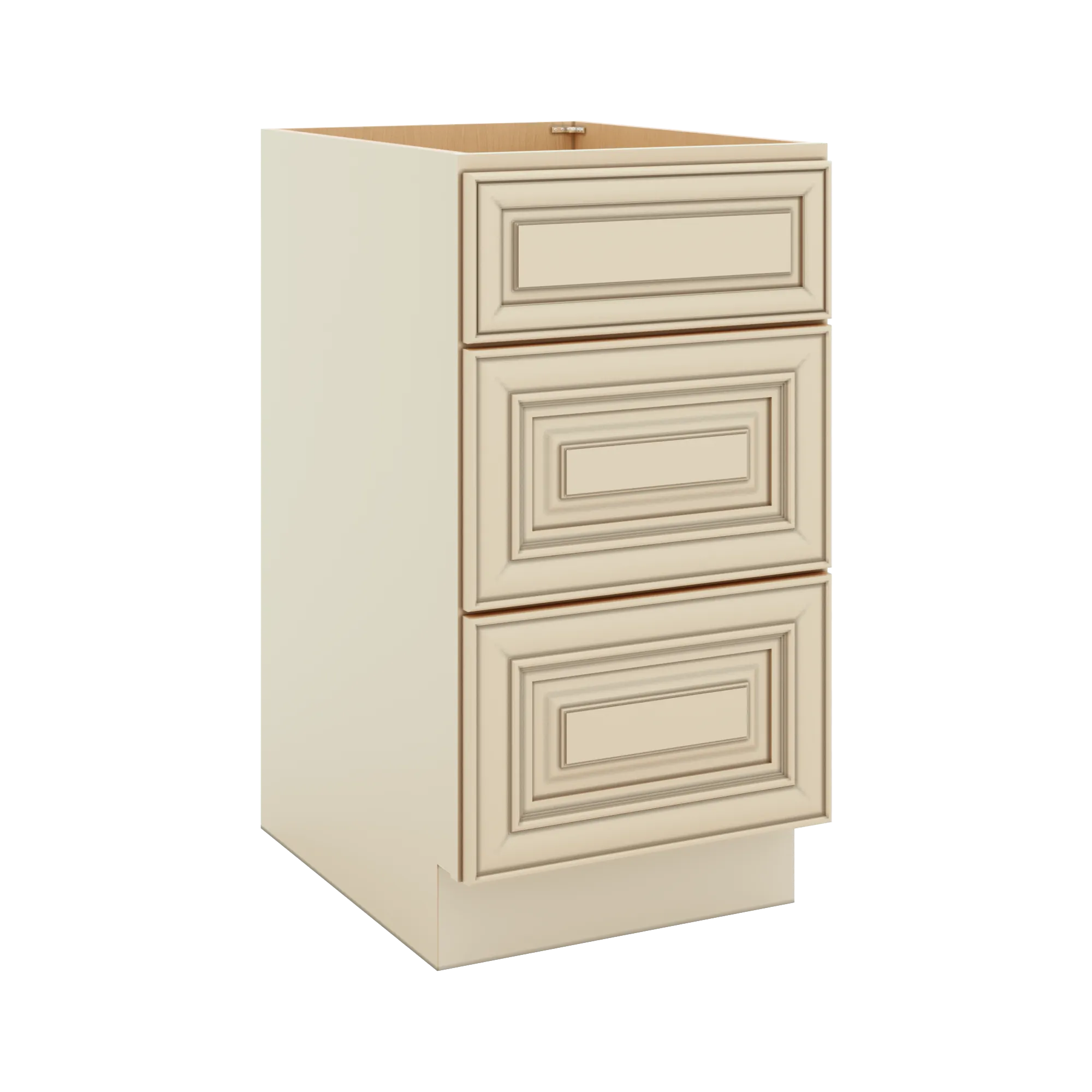 J&K Creme Glazed A7 Base w/3 Drawers - 18" W