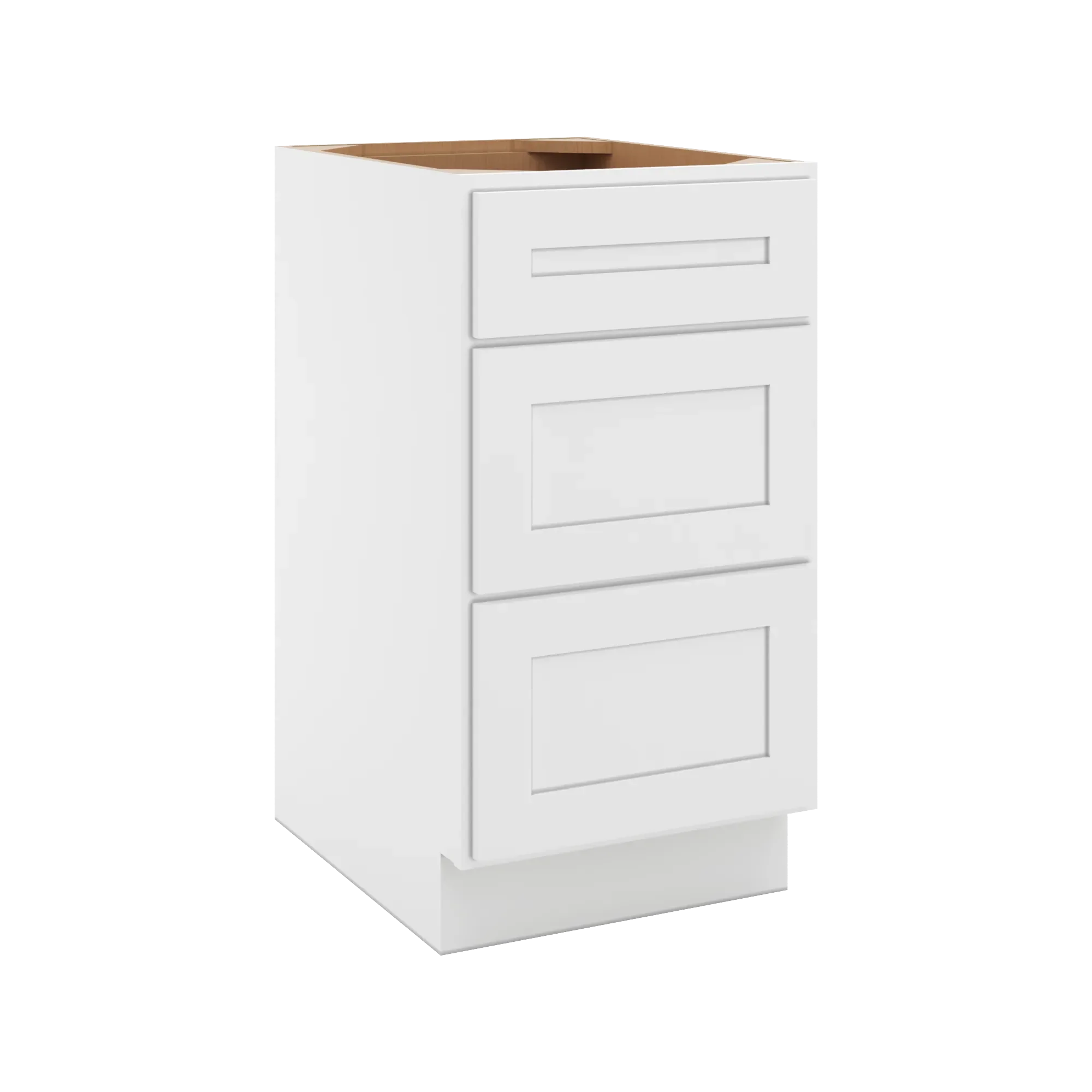 cnc luxor 5 piece white 18 w 3 drawer base cabinet