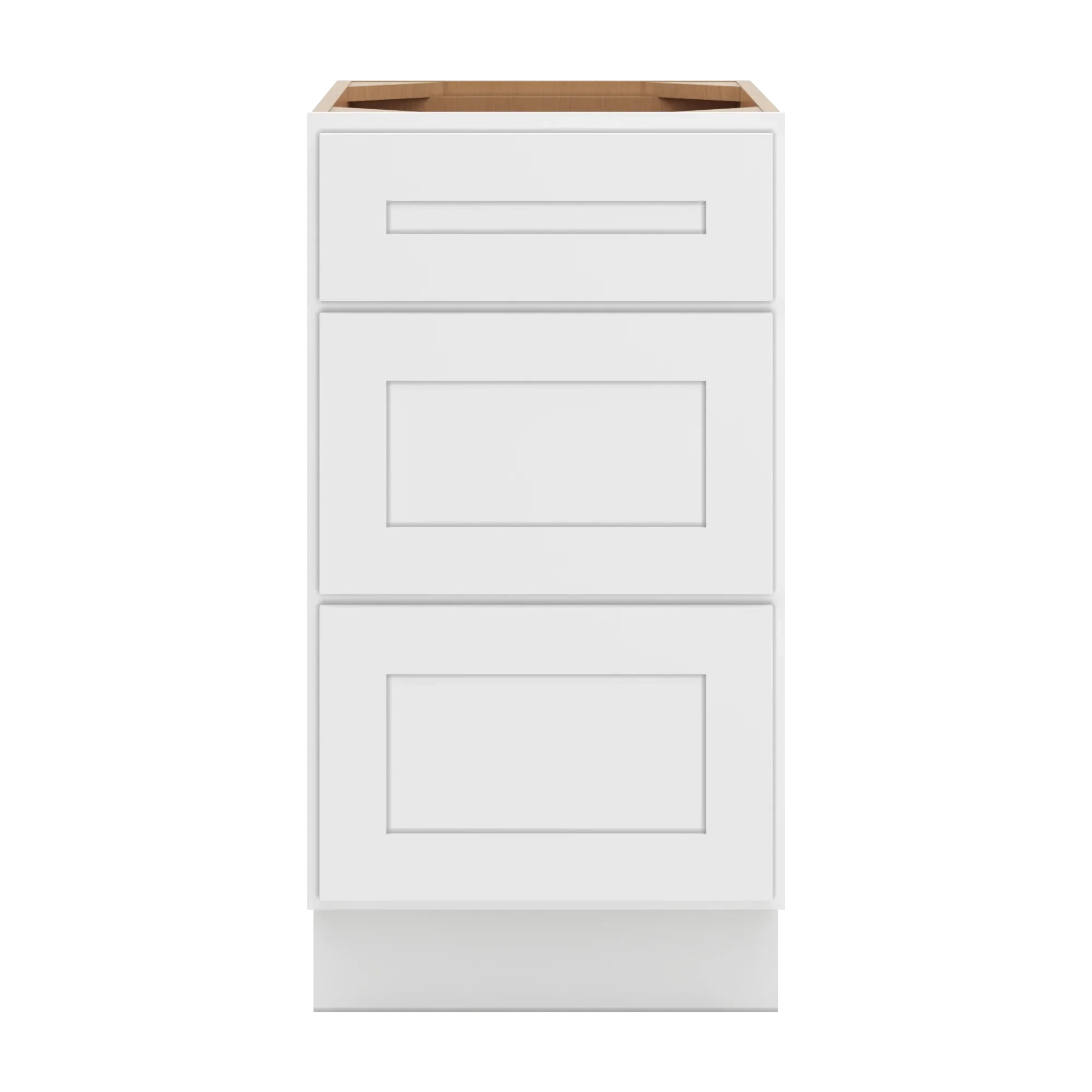 cnc luxor 5 piece white 18 w 3 drawer base cabinet