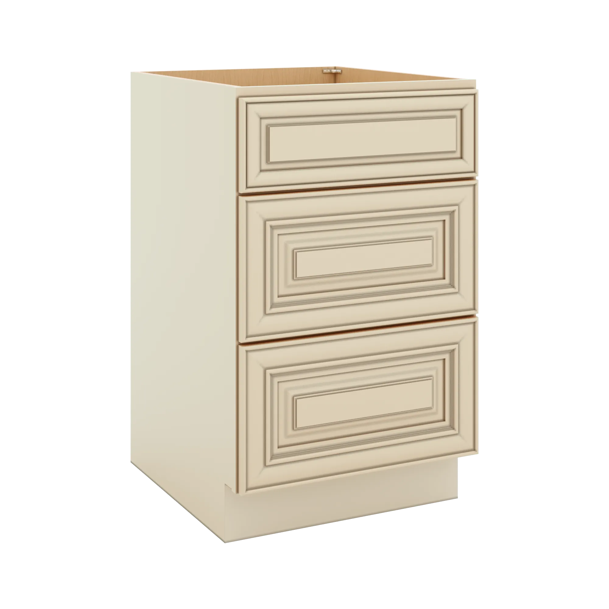 J&K Creme Glazed A7 Base w/3 Drawers - 21" W