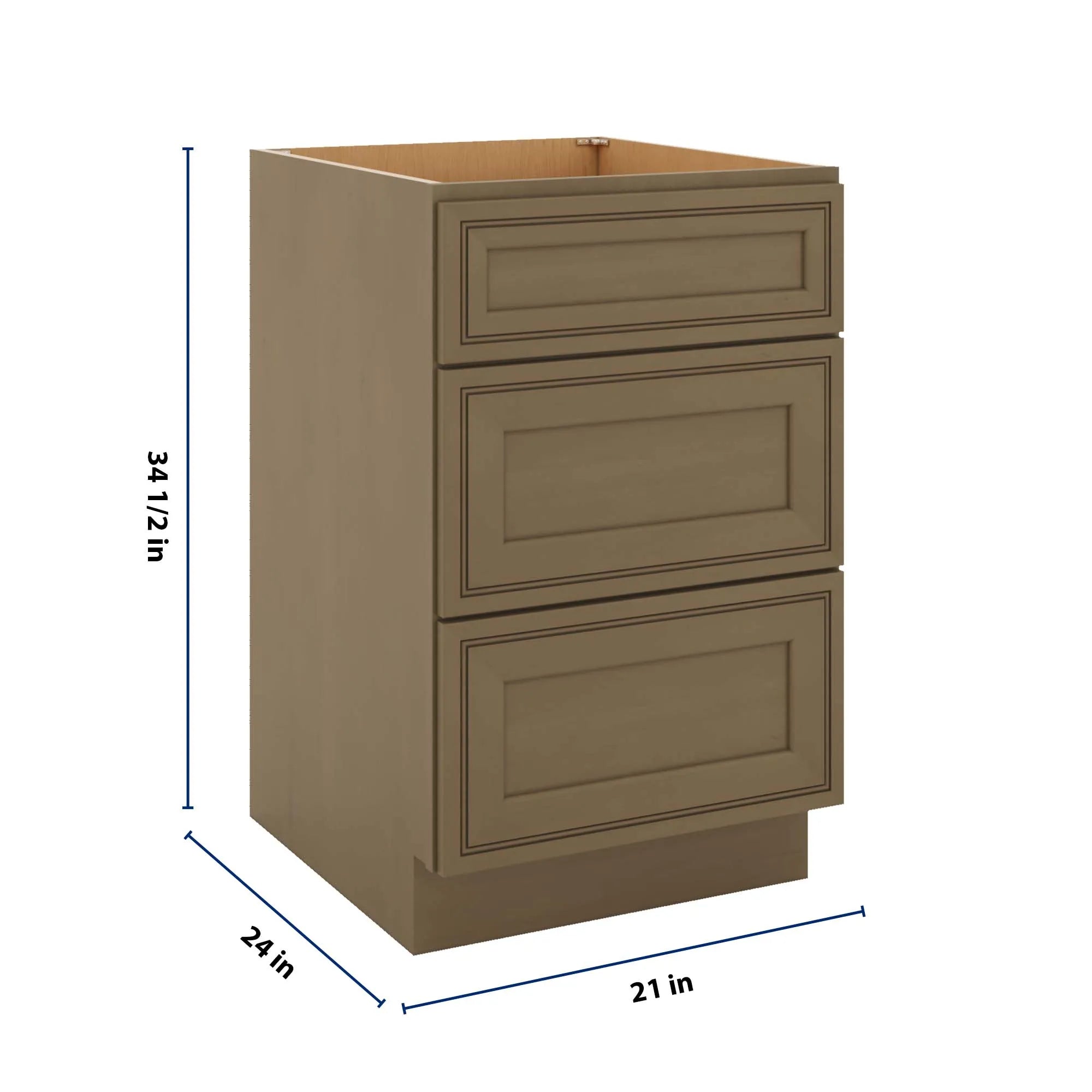 J&K Hazel H8 Base w/3 Drawers - 21" W