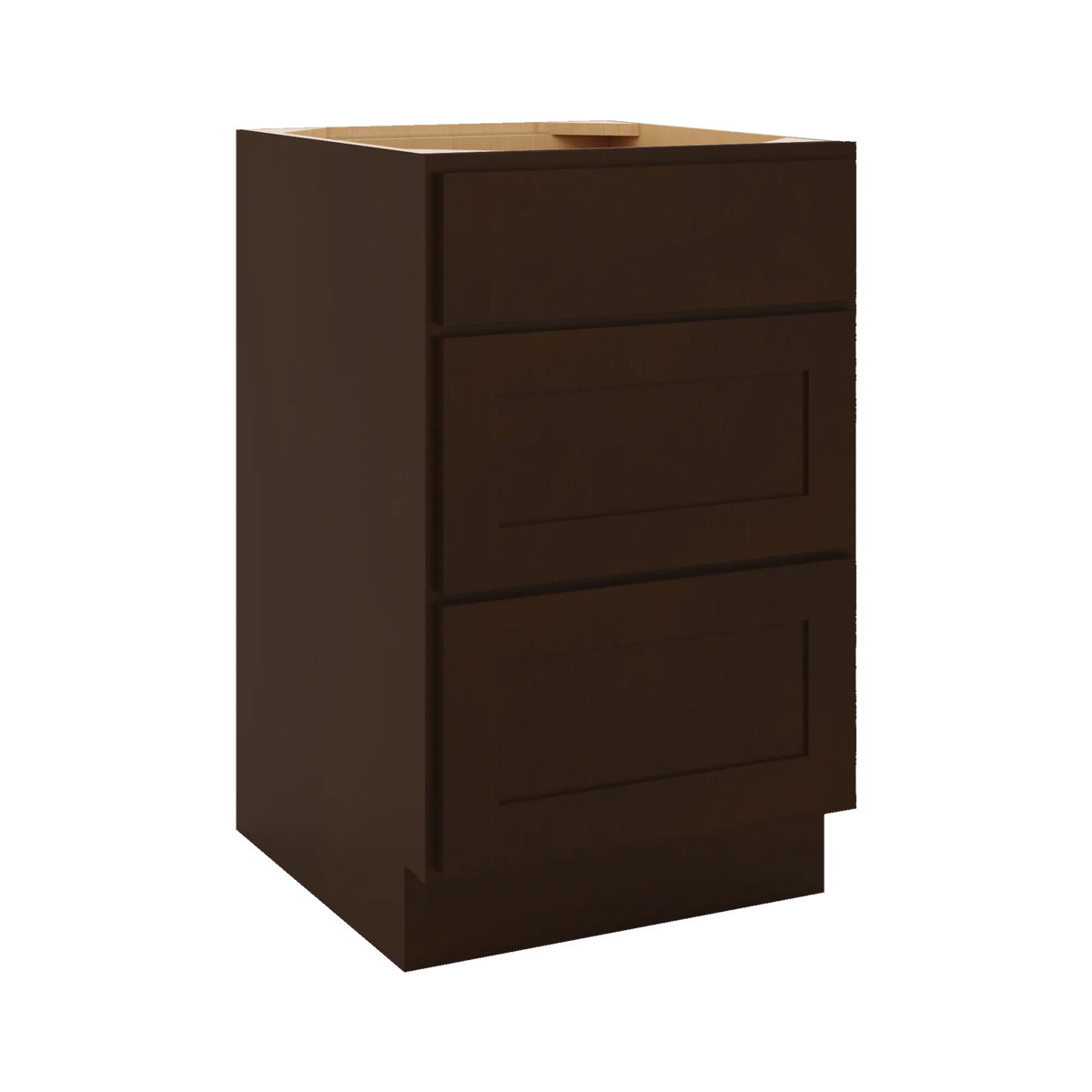 CNC Luxor 5-Piece Espresso 21" W 3 Drawer Base Cabinet
