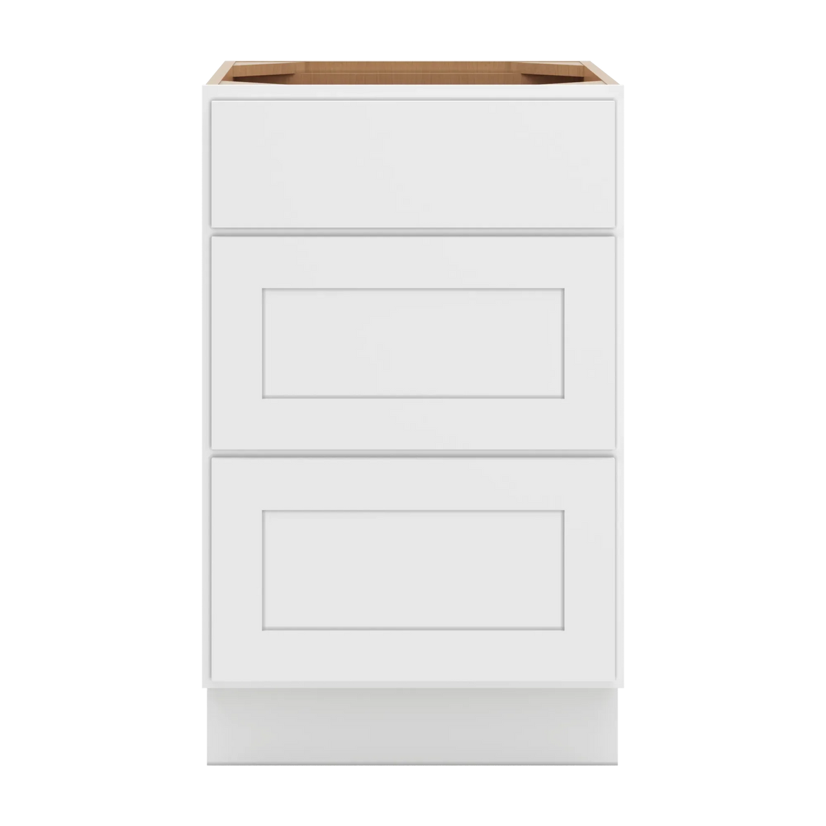 cnc luxor white 21 w 3 drawer base cabinet