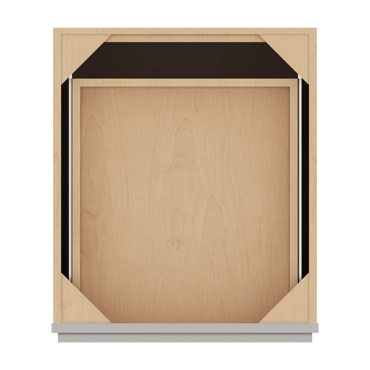 cnc luxor misty grey 21 w 3 drawer base cabinet