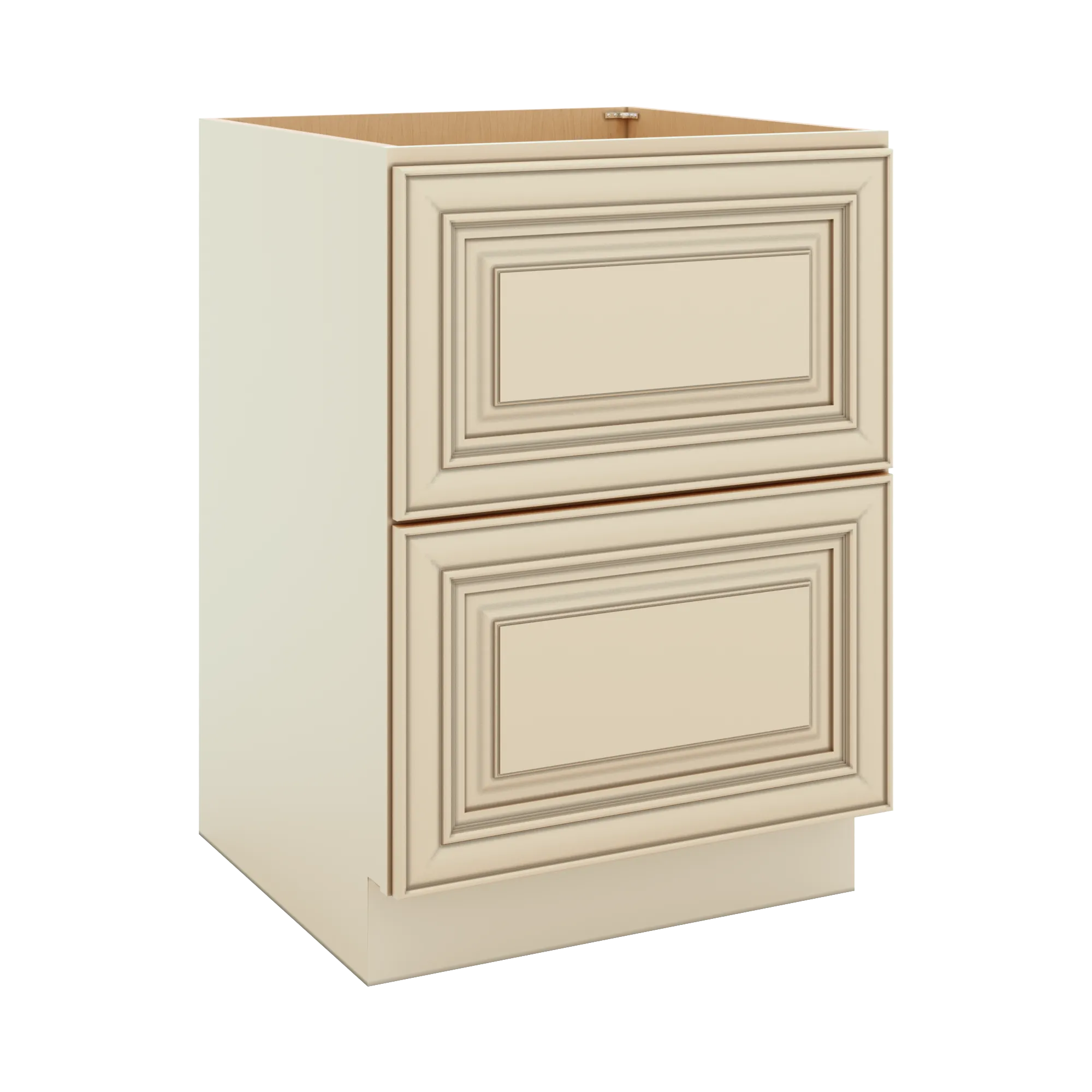 J&K Creme Glazed A7 Base w/2 Drawers - 24" W