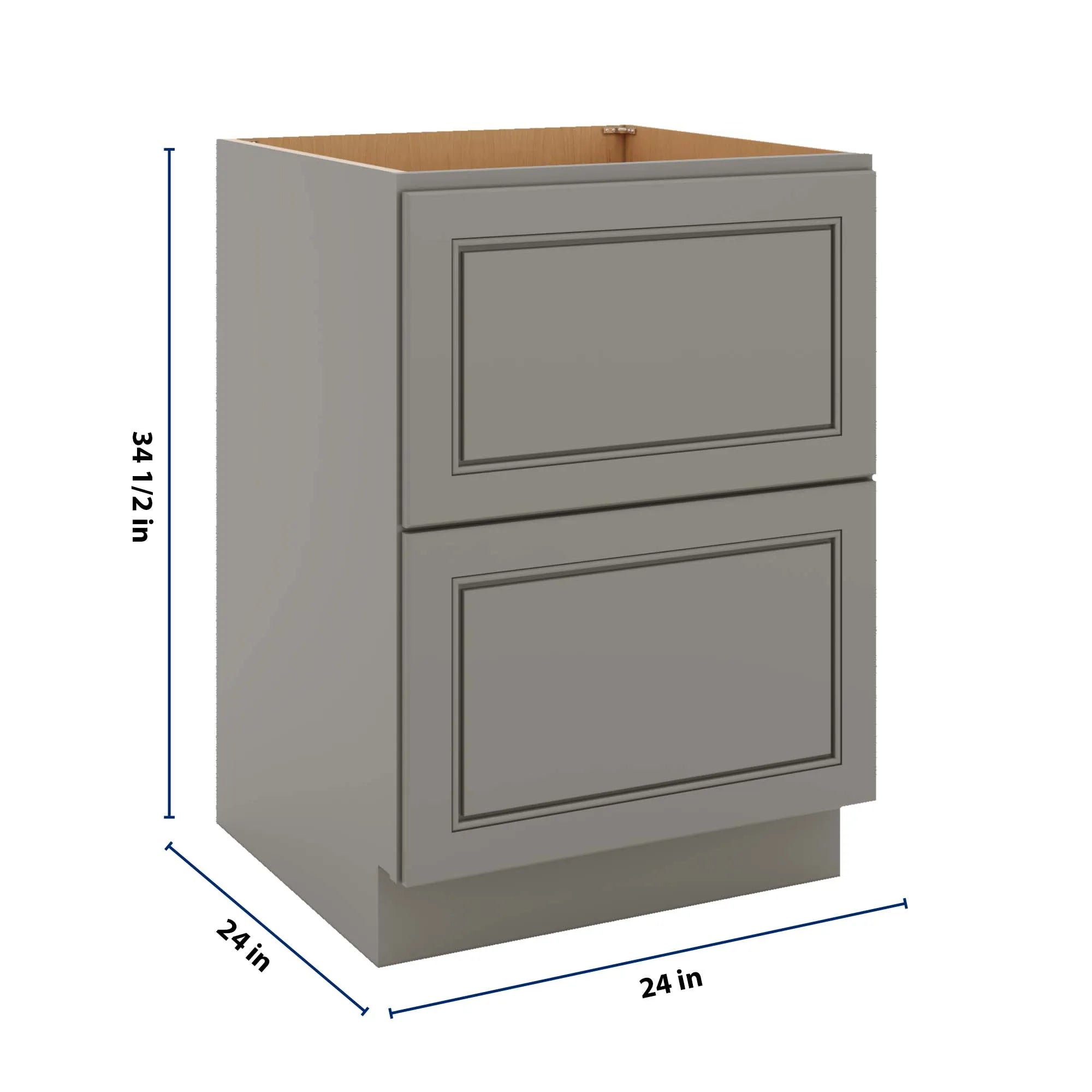 J&K Greige K3 Base w/2 Drawers - 24" W