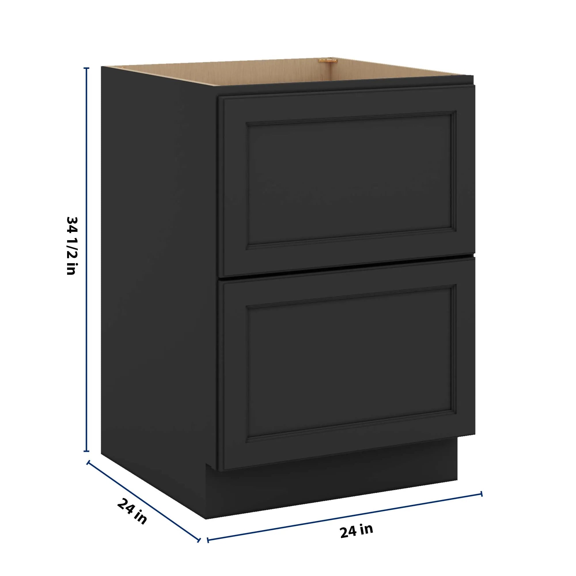 J&K Charcoal E2 Base w/2 Drawers - 24" W