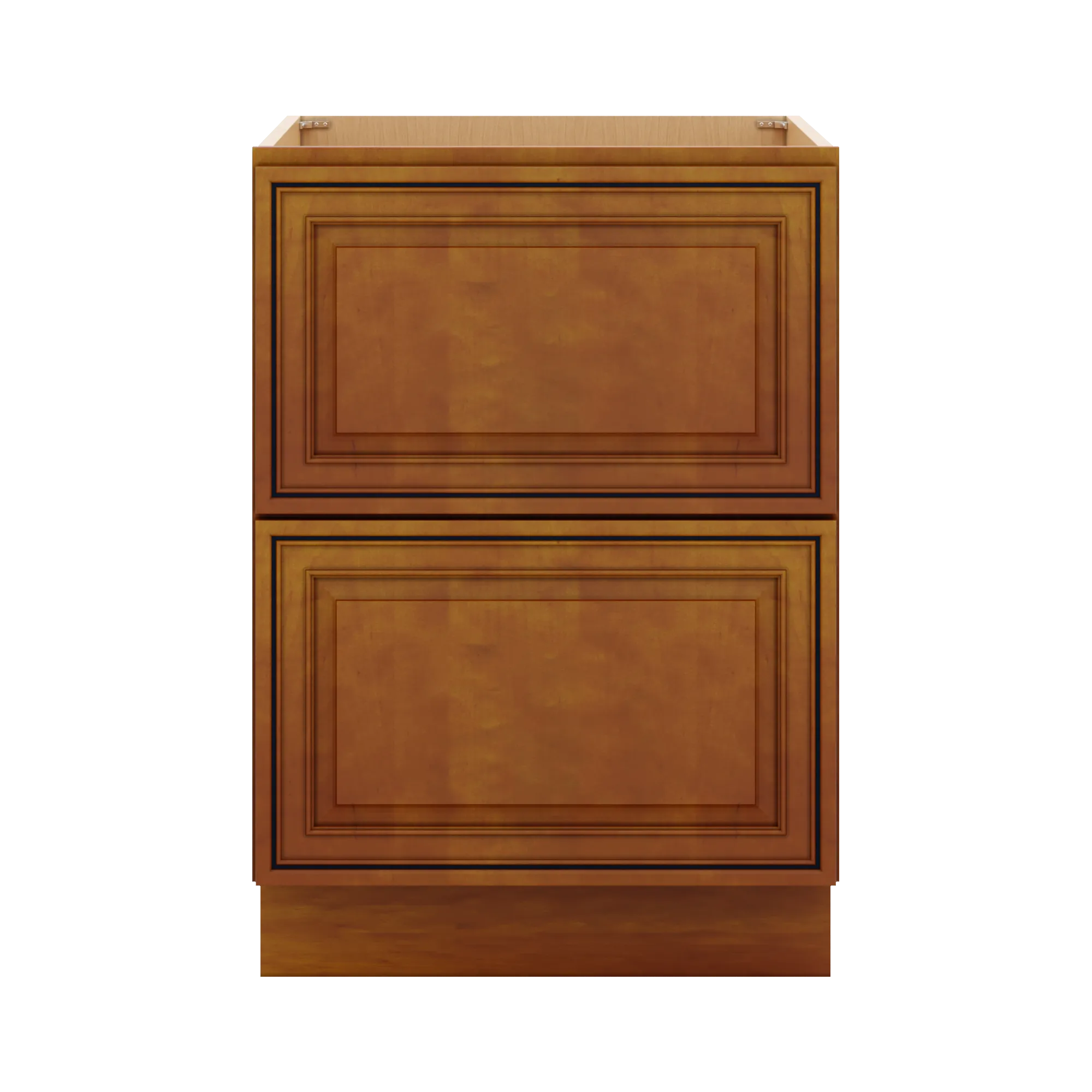 j k mocha glazed k10 base w 2 drawers 24 w