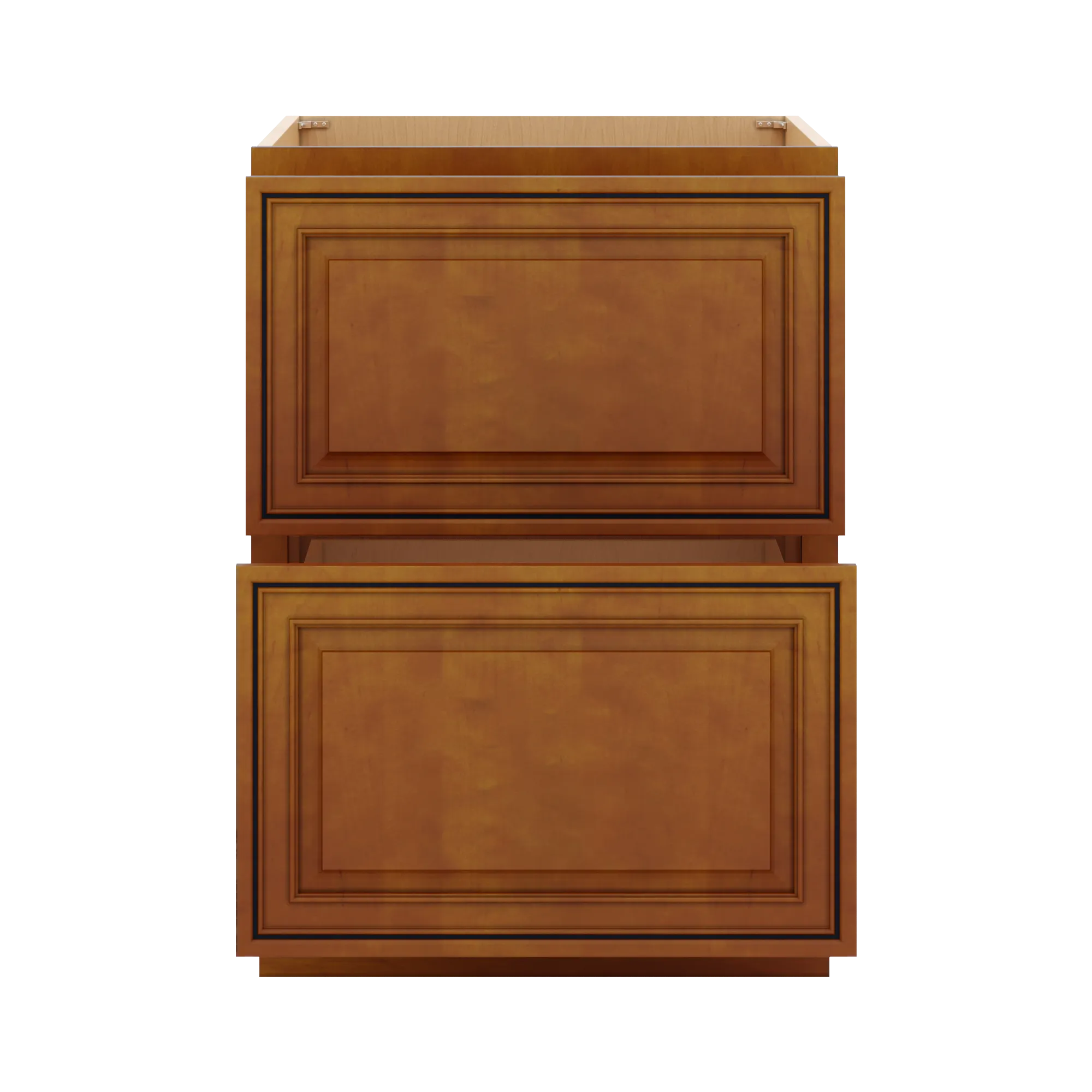 j k mocha glazed k10 base w 2 drawers 24 w