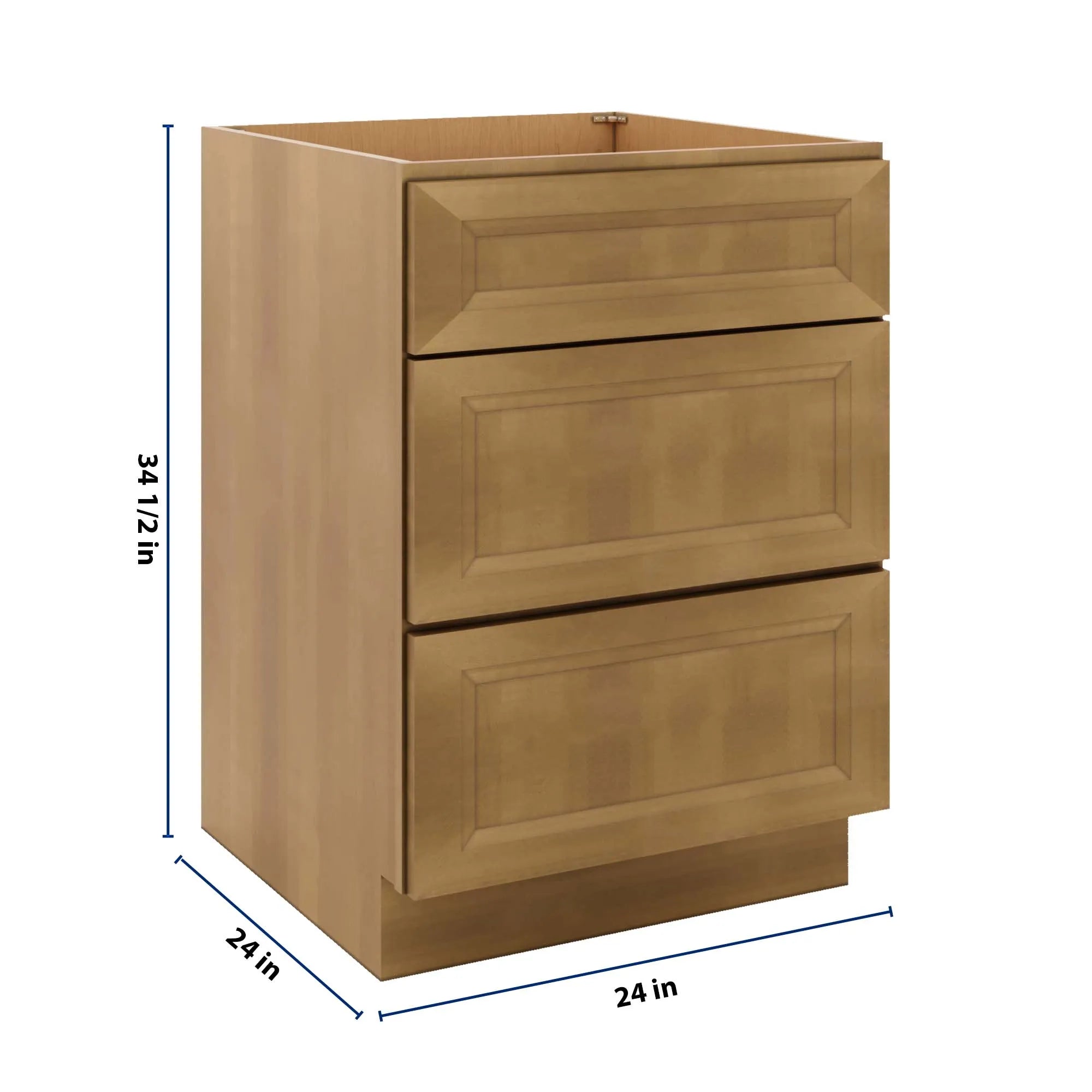 J&K Butterscotch B8 Base w/3 Drawers - 24" W