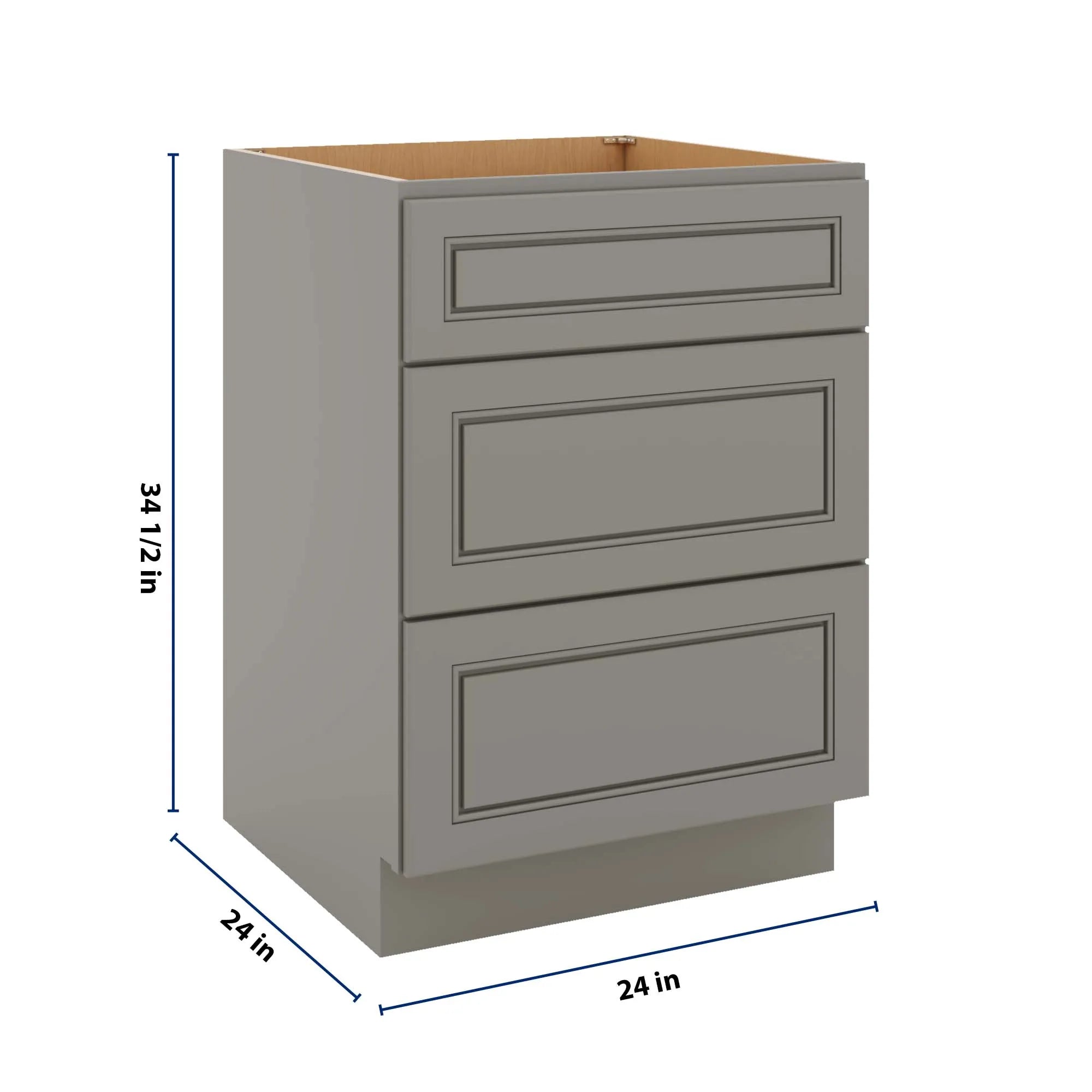 J&K Greige K3 Base w/3 Drawers - 24" W