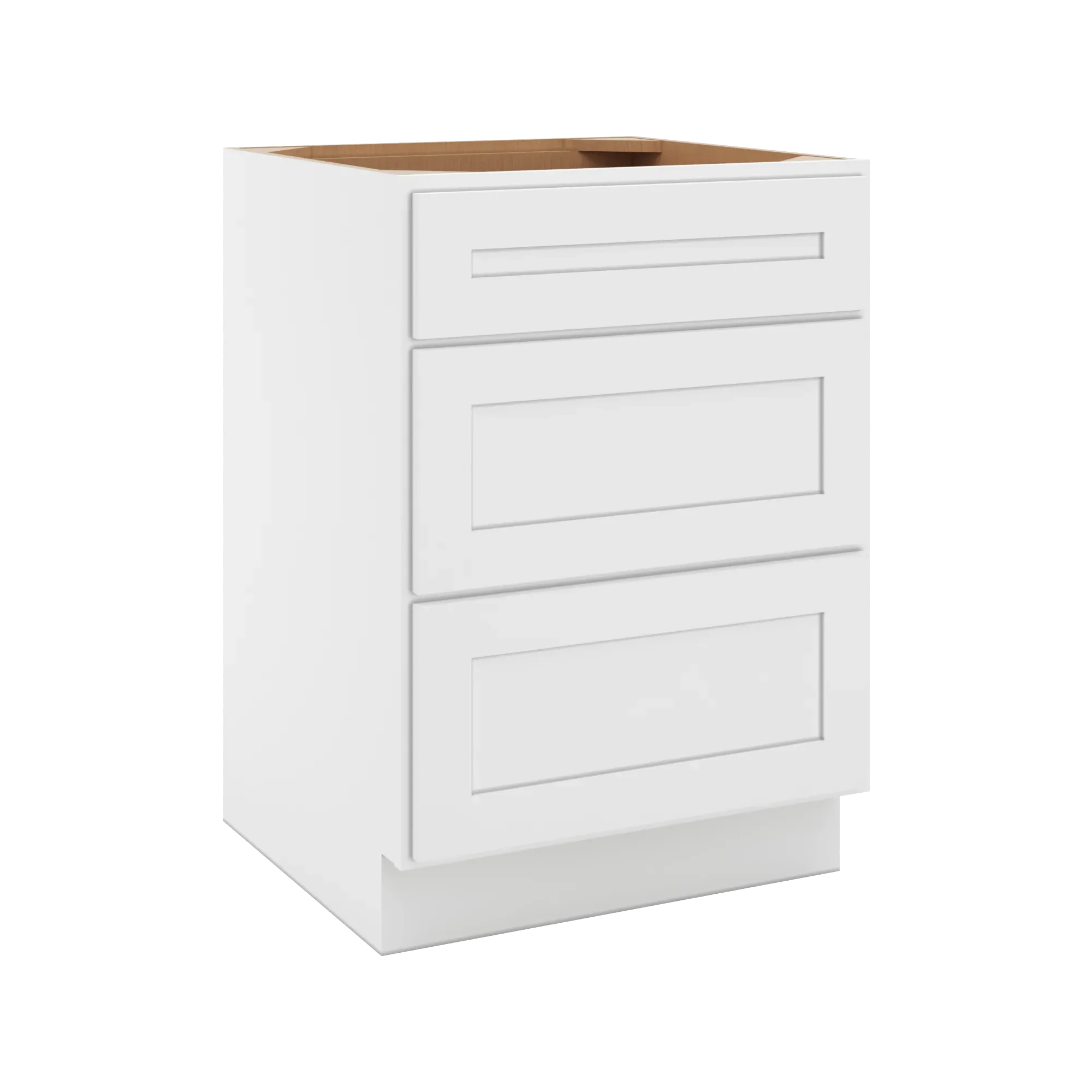 cnc luxor 5 piece white 24 w 3 drawer base cabinet