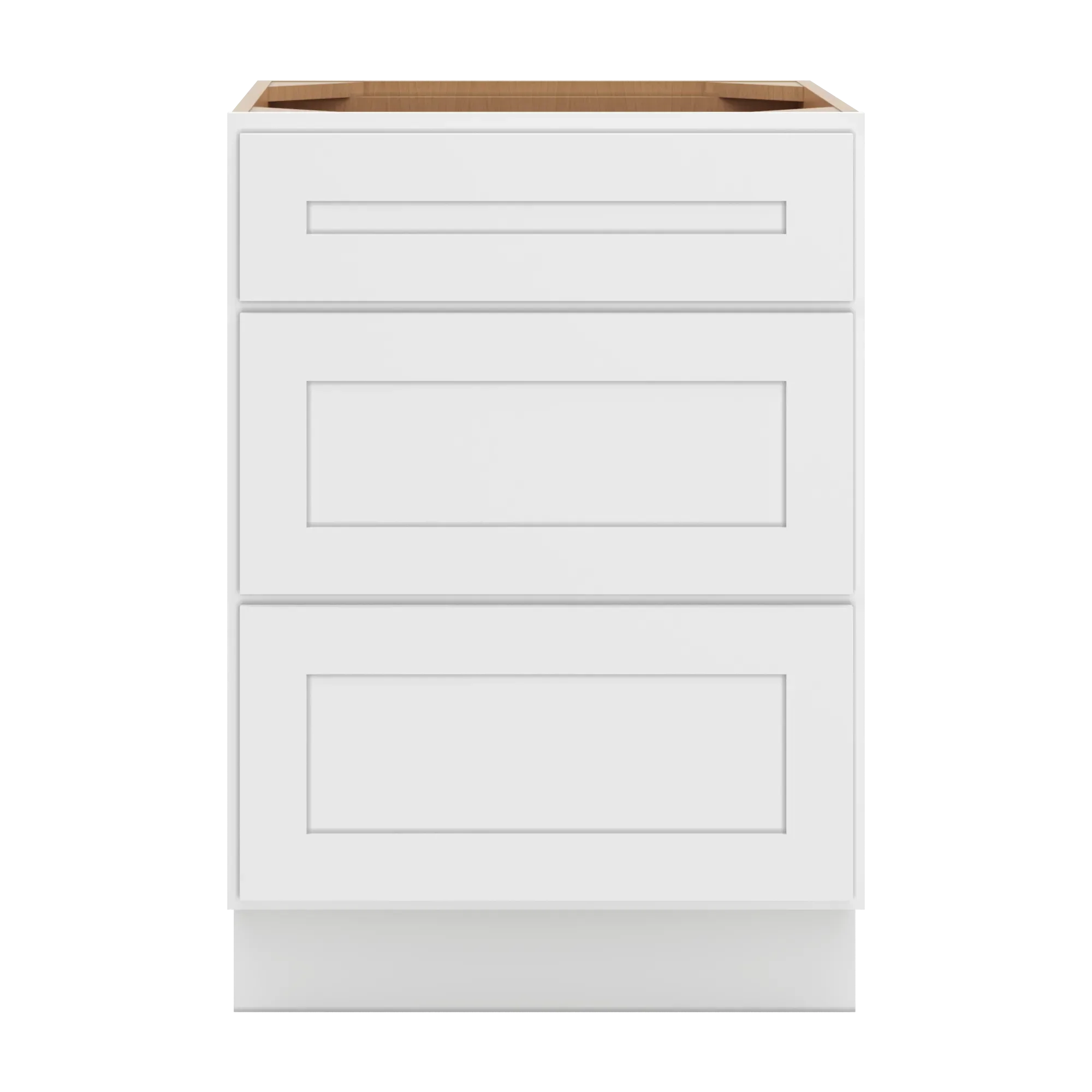 cnc luxor 5 piece white 24 w 3 drawer base cabinet