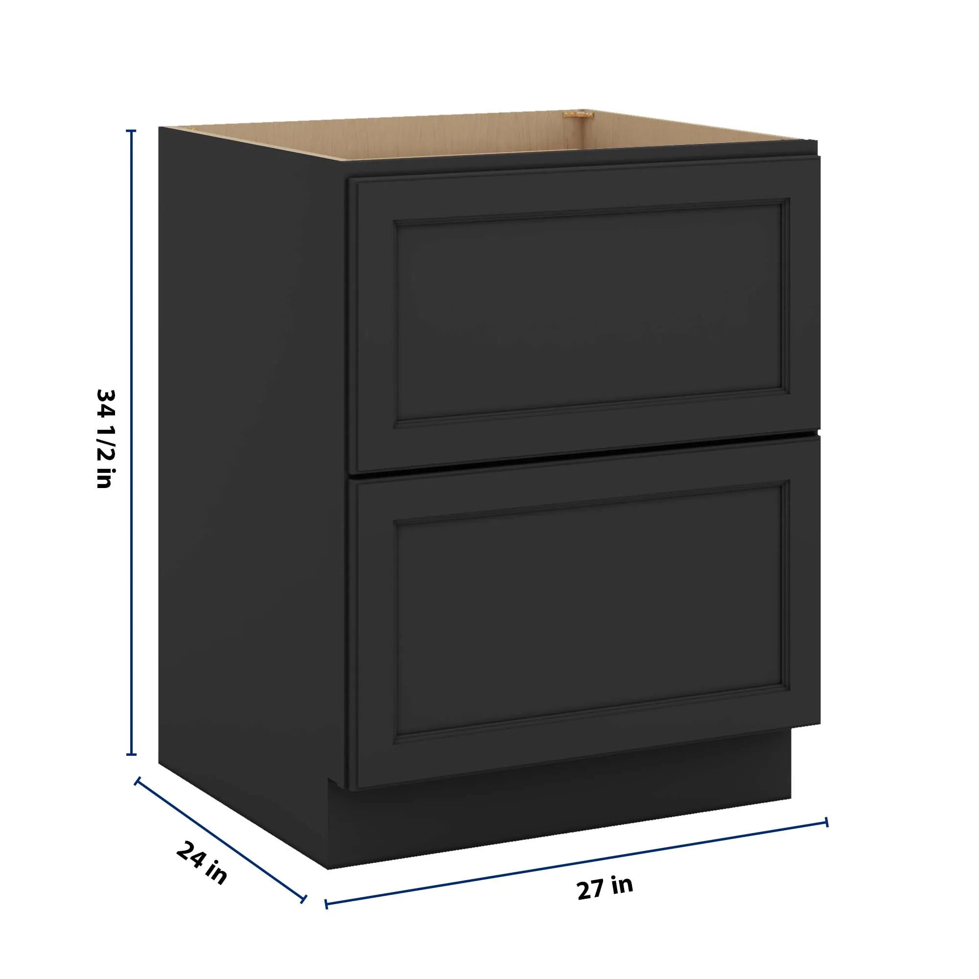 J&K Charcoal E2 Base w/2 Drawers - 27" W