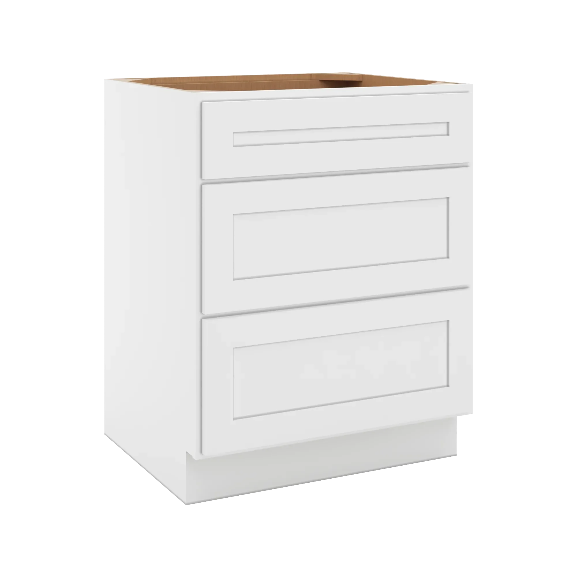cnc luxor 5 piece white 27 w 3 drawer base cabinet