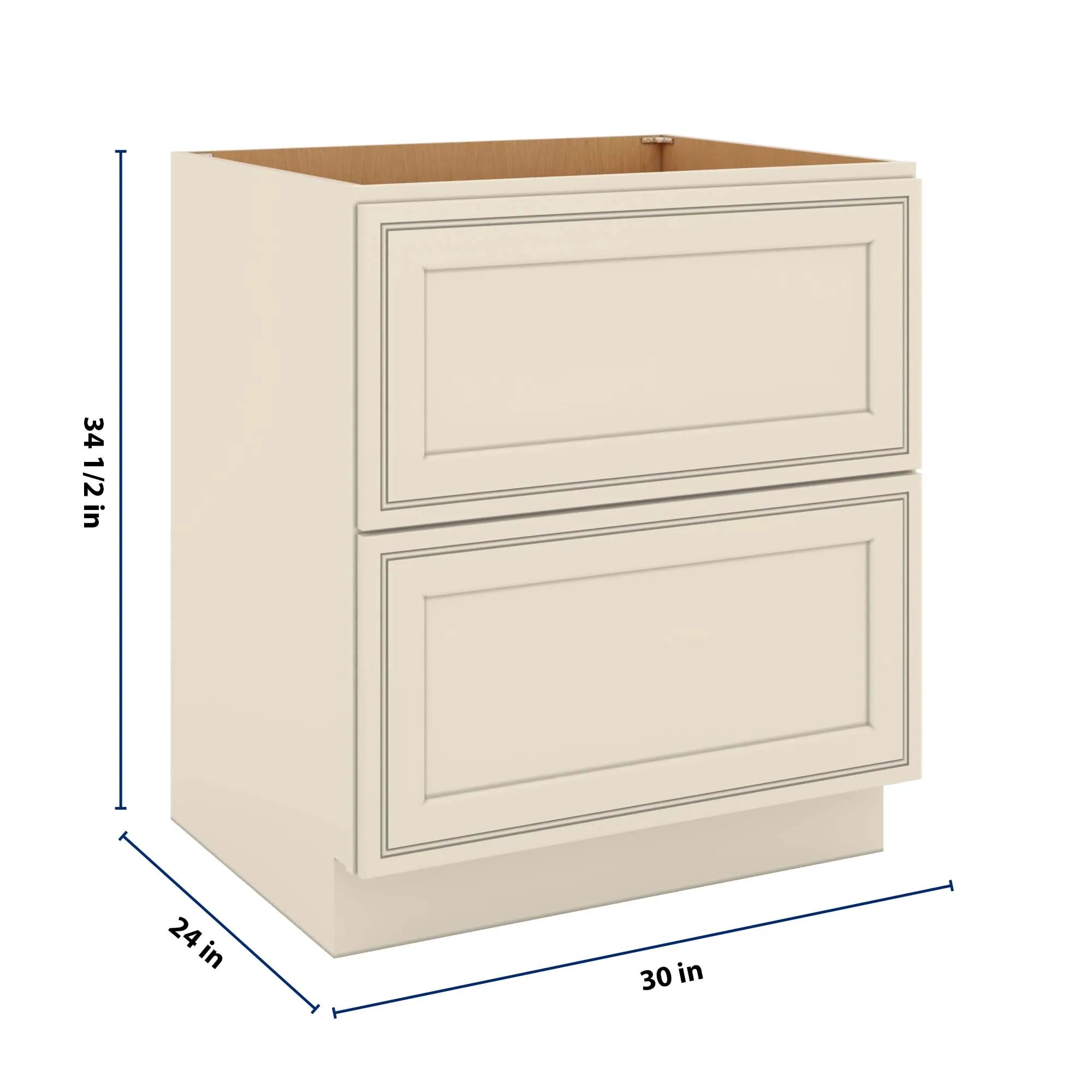 J&K Pearl Glazed H9 Base w/2 Drawers - 30" W