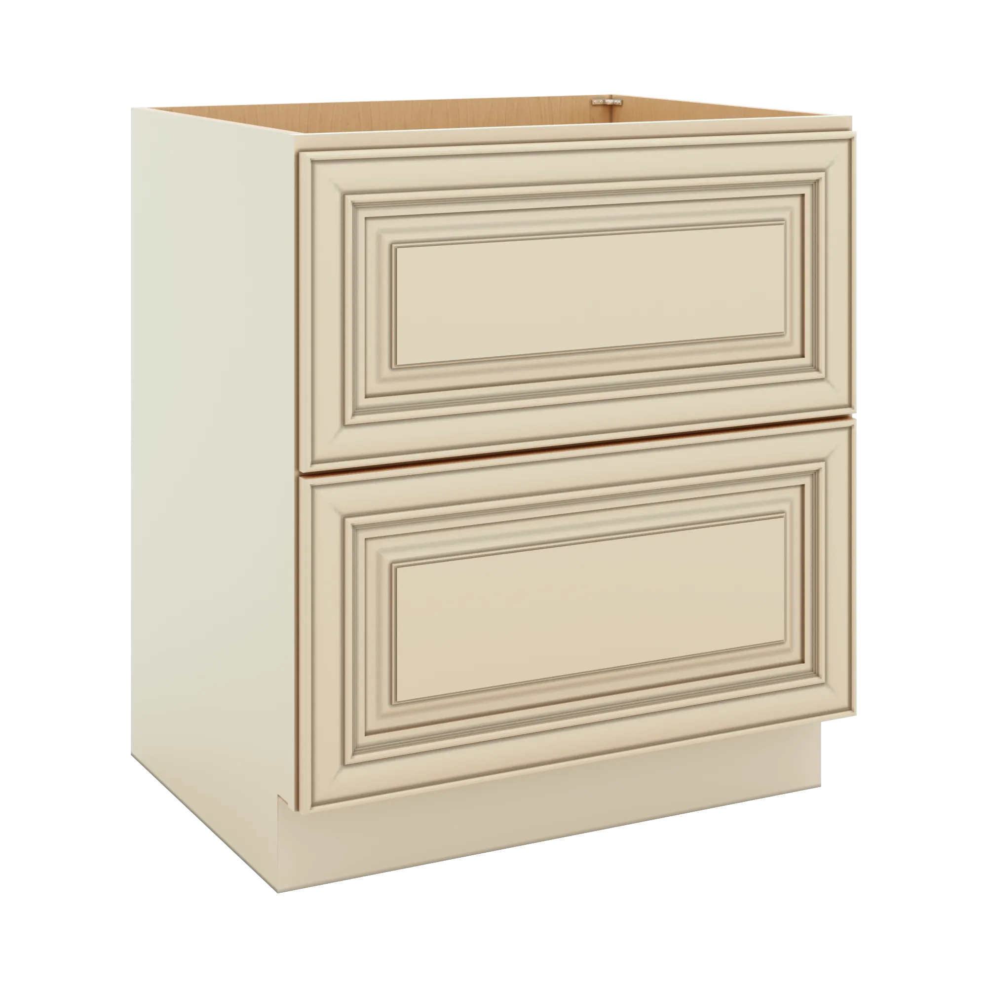 J&K Creme Glazed A7 Base w/2 Drawers - 30" W