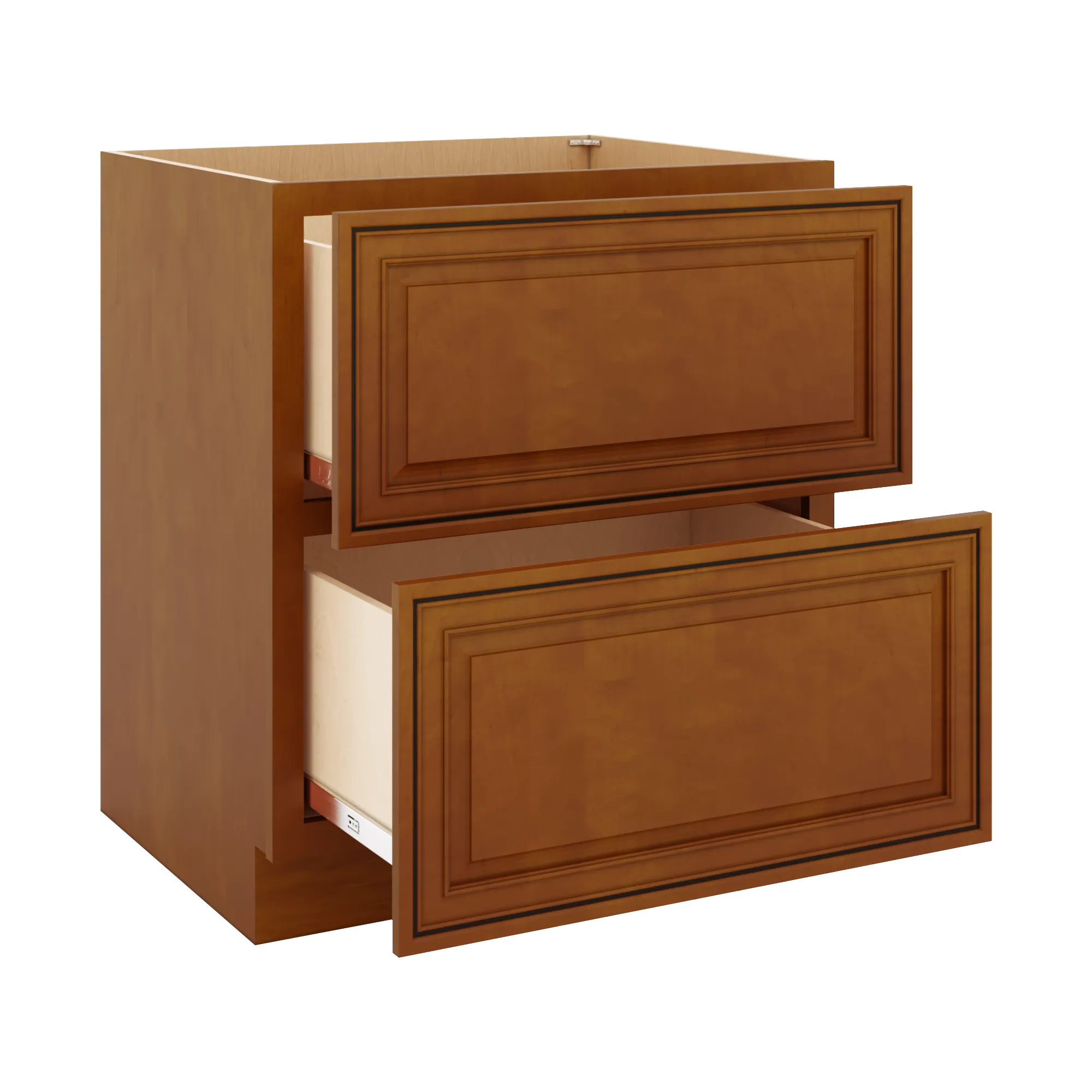 j k mocha glazed k10 base w 2 drawers 30 w