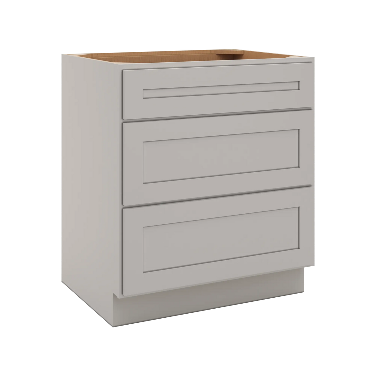 CNC Luxor 5-Piece Misty Grey 30" W 3 Drawer Base Cabinet