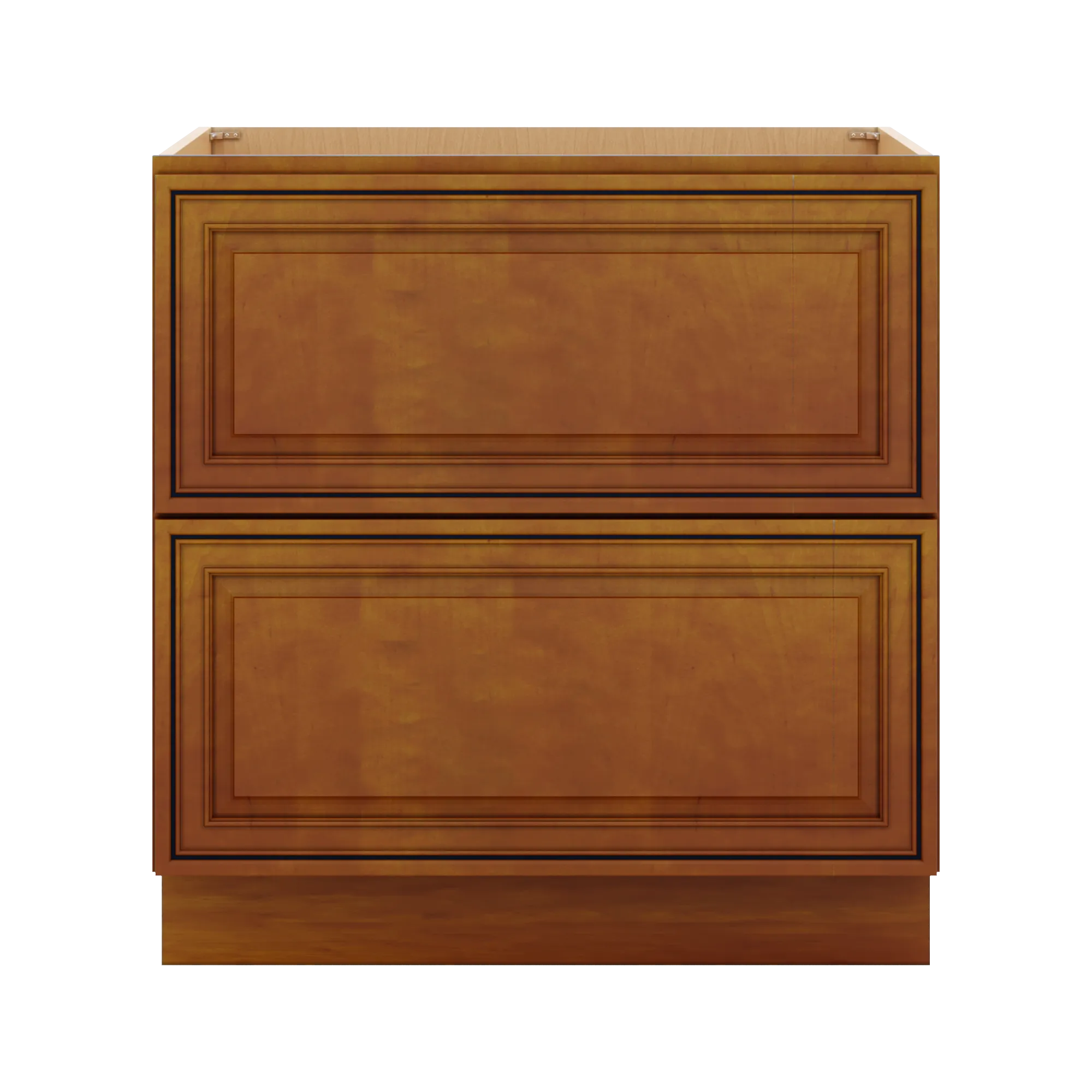 j k mocha glazed k10 base w 2 drawers 33 w