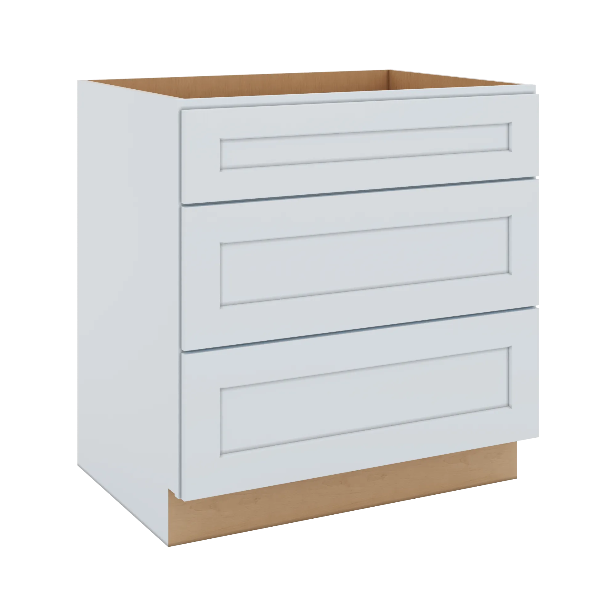 J&K White Shaker S8 Base w/3 Drawers - 33" W
