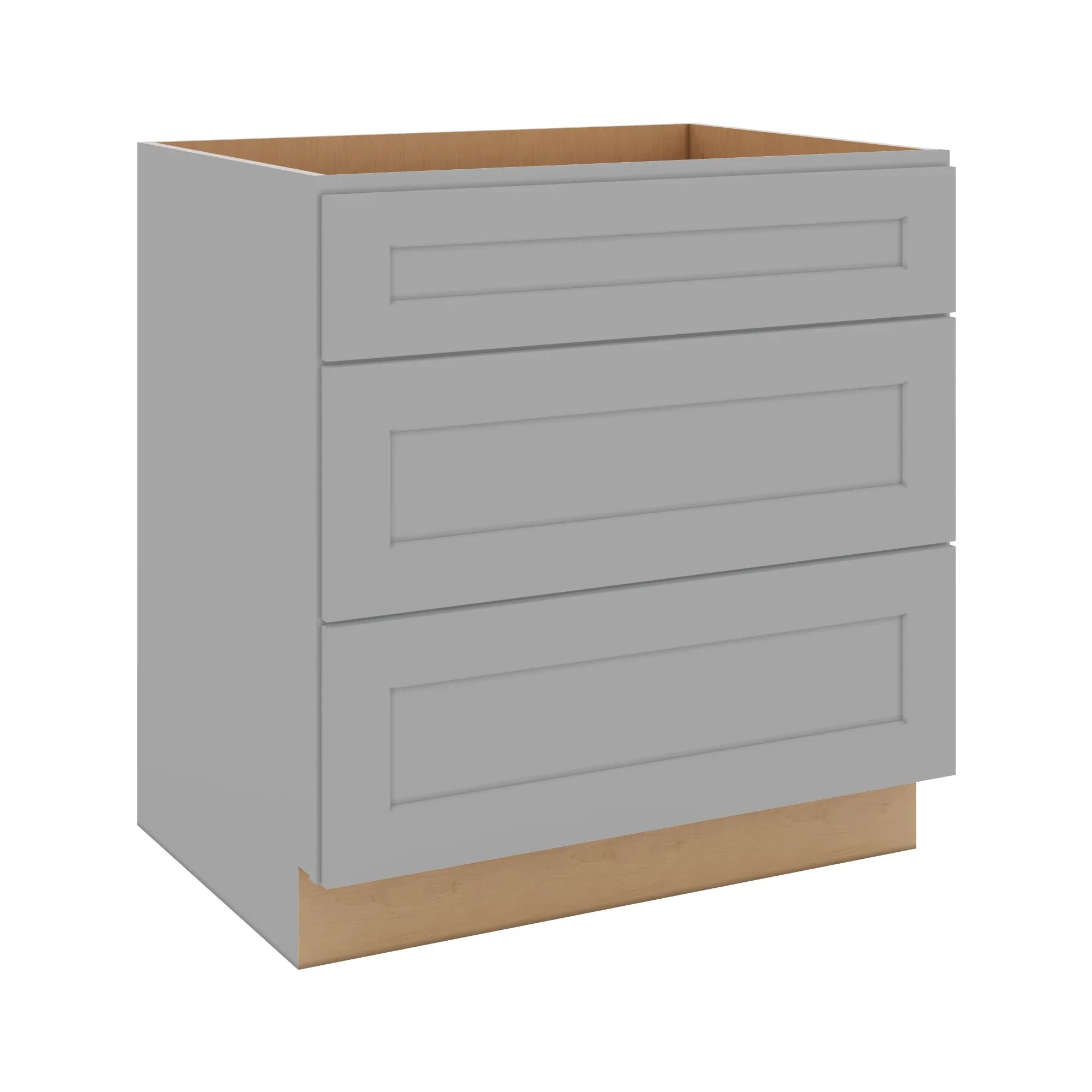J&K Castle Grey S5 Base w/3 Drawers - 33" W