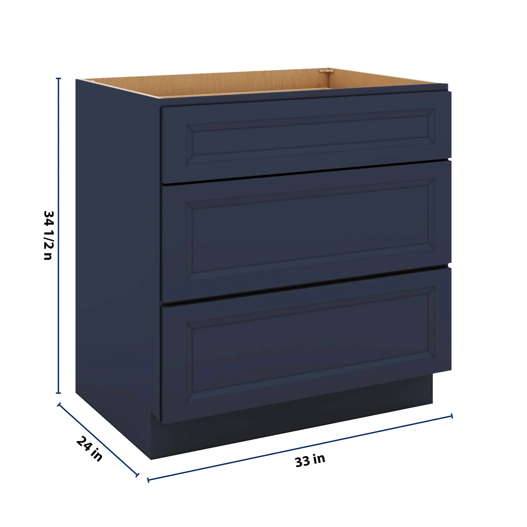J&K Naval B7 Base w/3 Drawers - 33" W